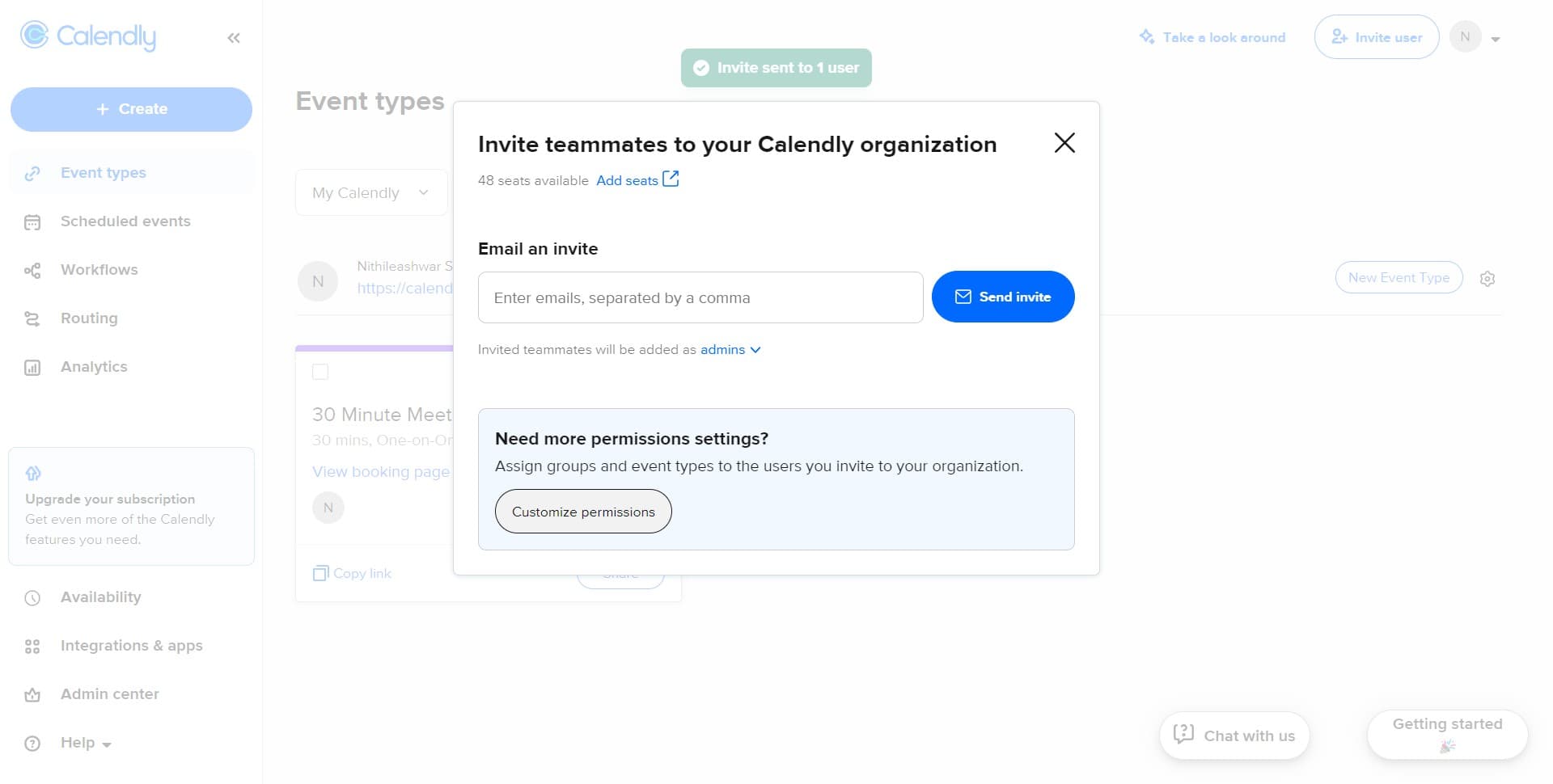 Click on Customize permissions
