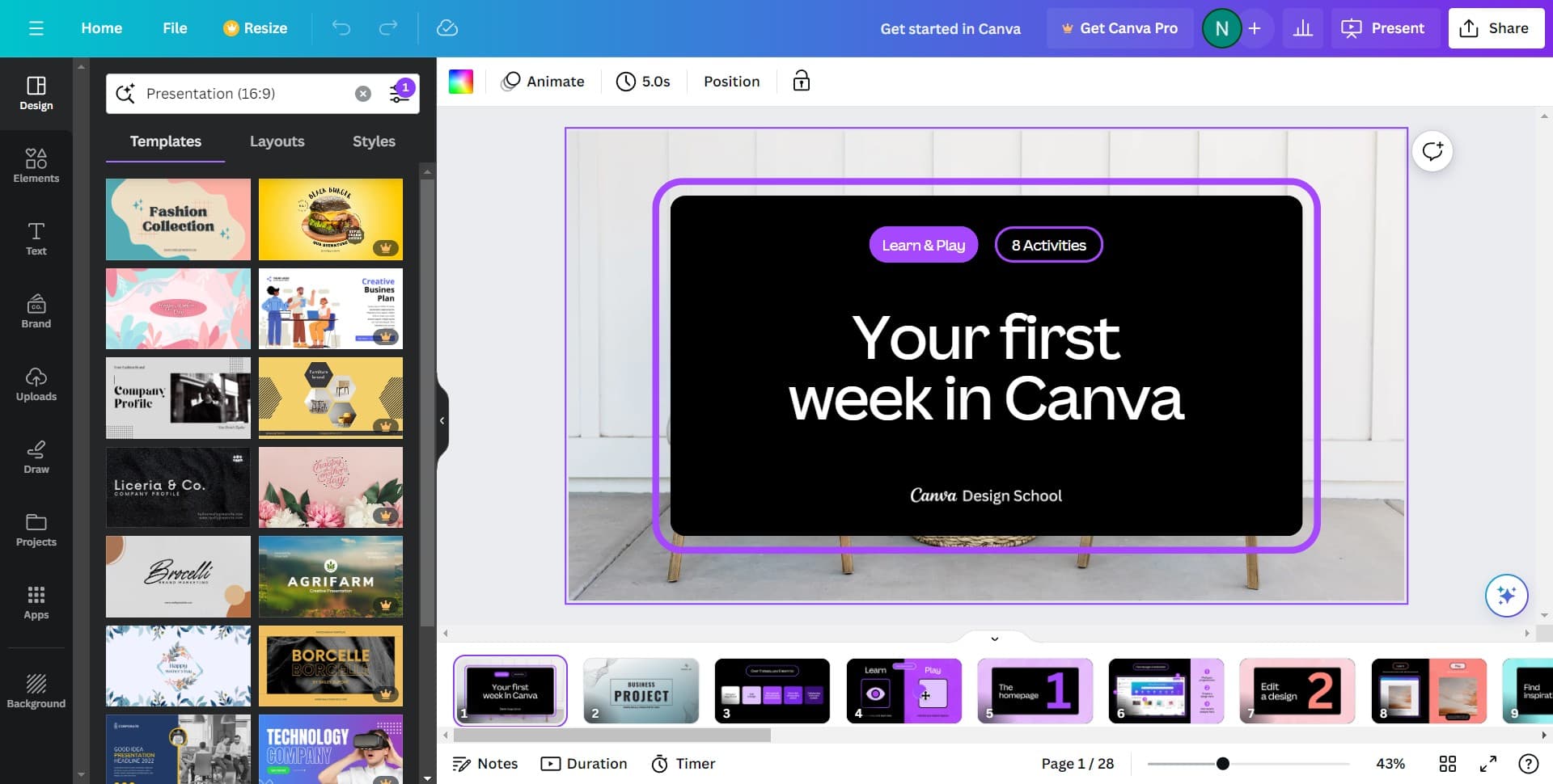 Click on Share button