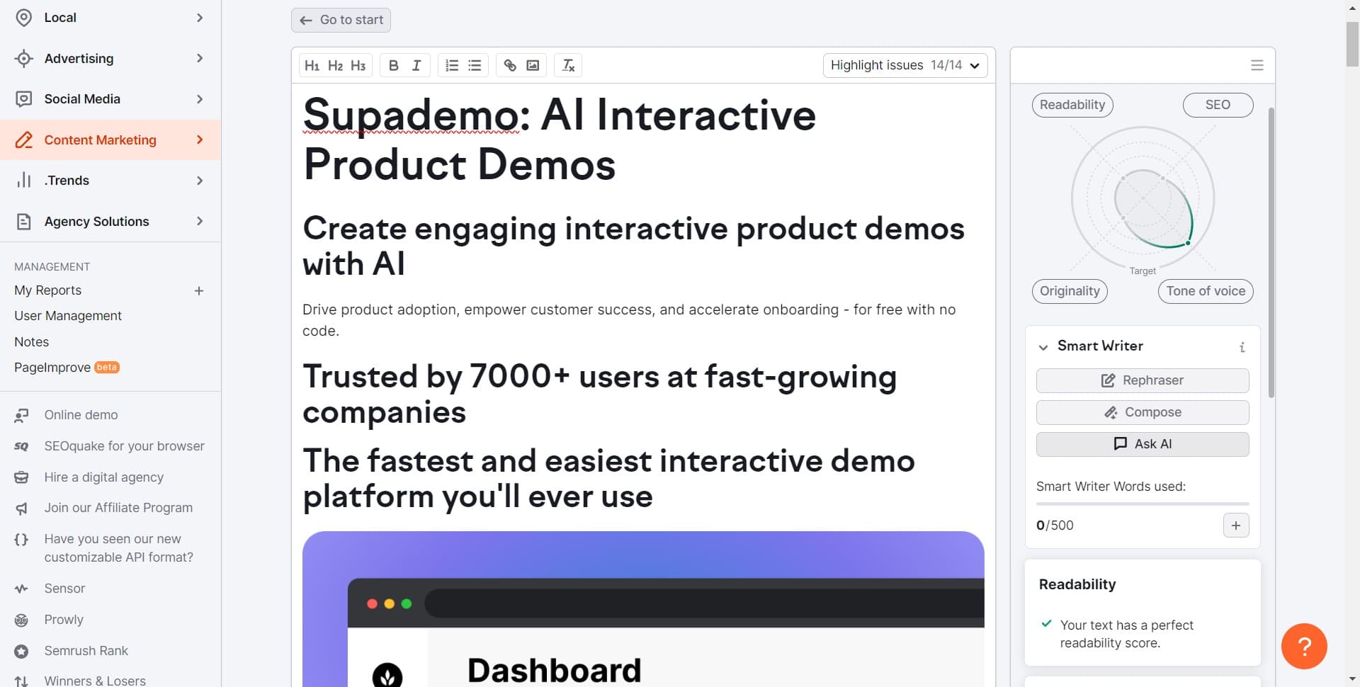 Request AI-powered suggestions