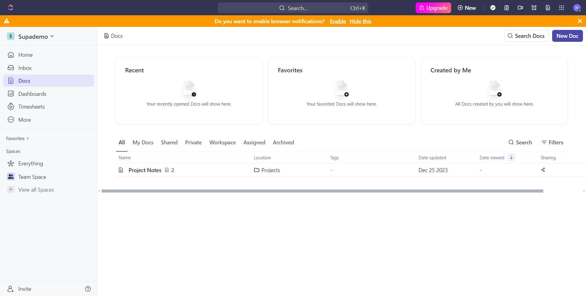 Create a new document