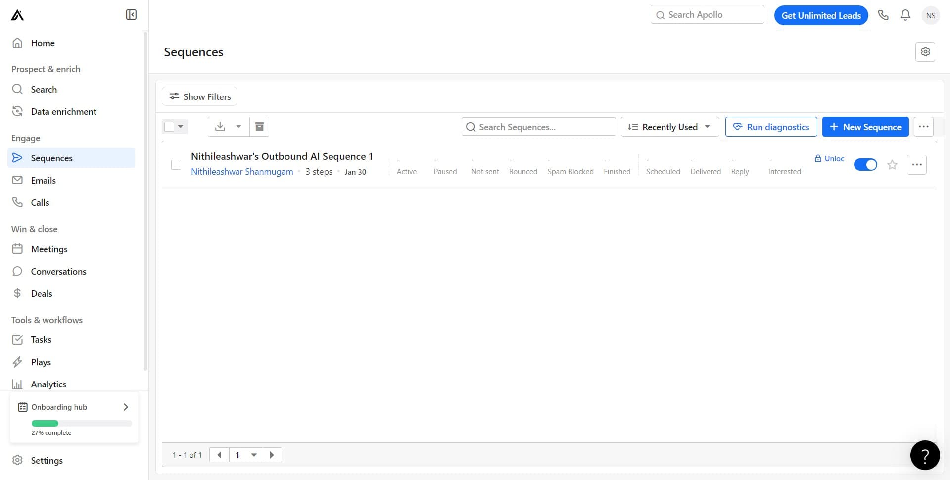 Click Run Diagnostics