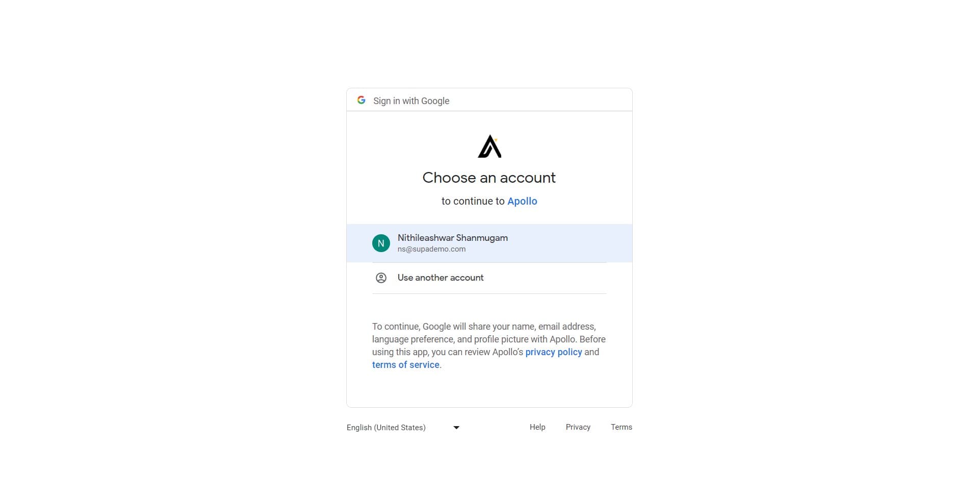 Select your email address