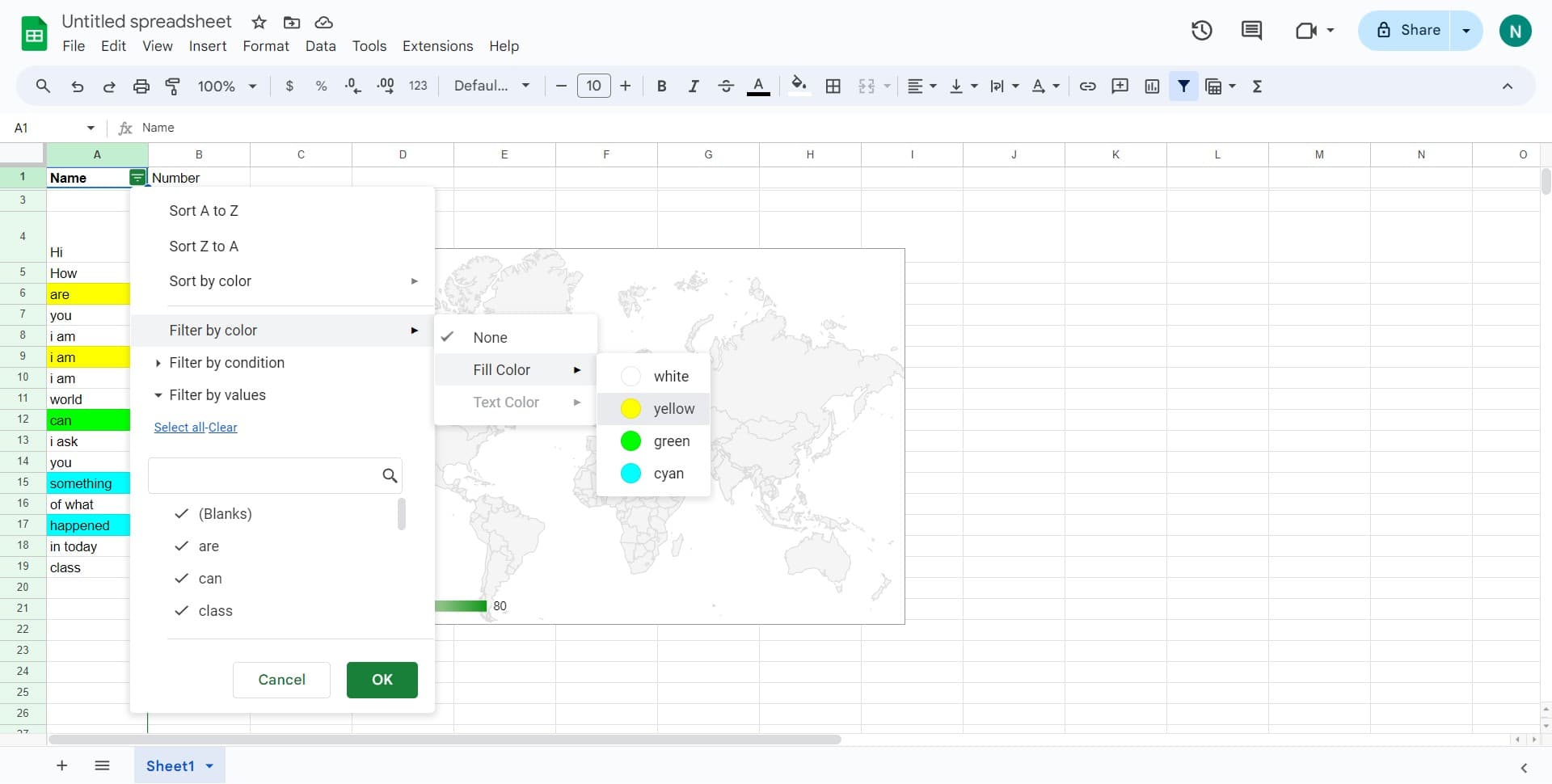 Choose your target color