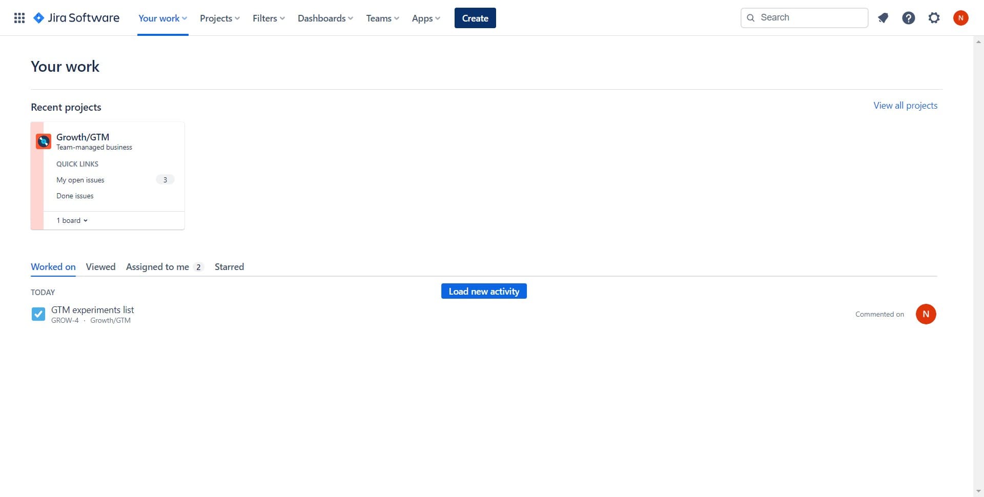 Click on the Create button