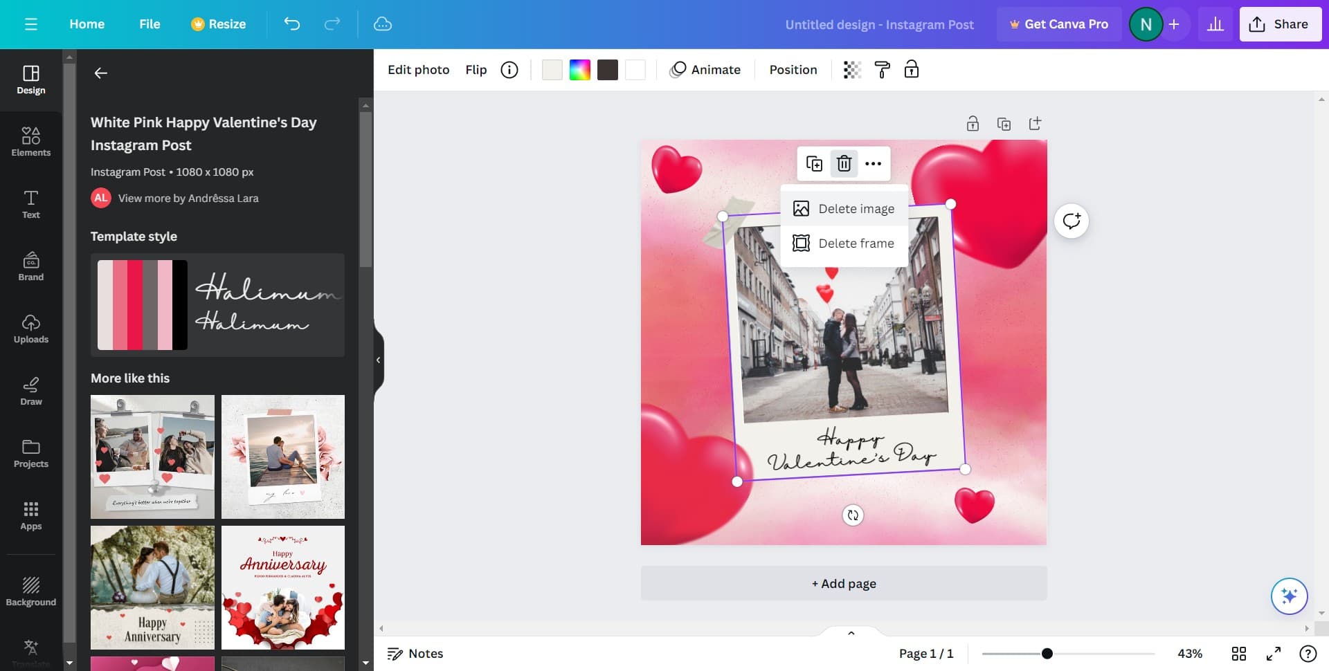 Remove the existing placeholder image