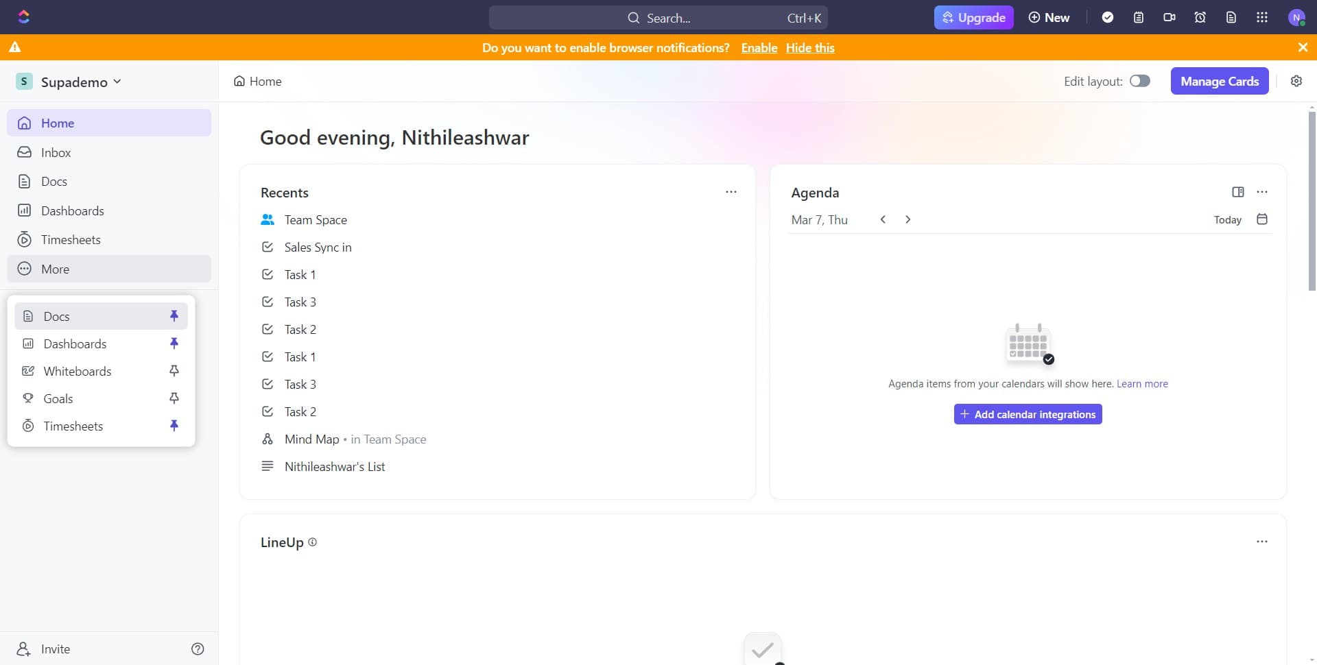 Navigate to Docs section