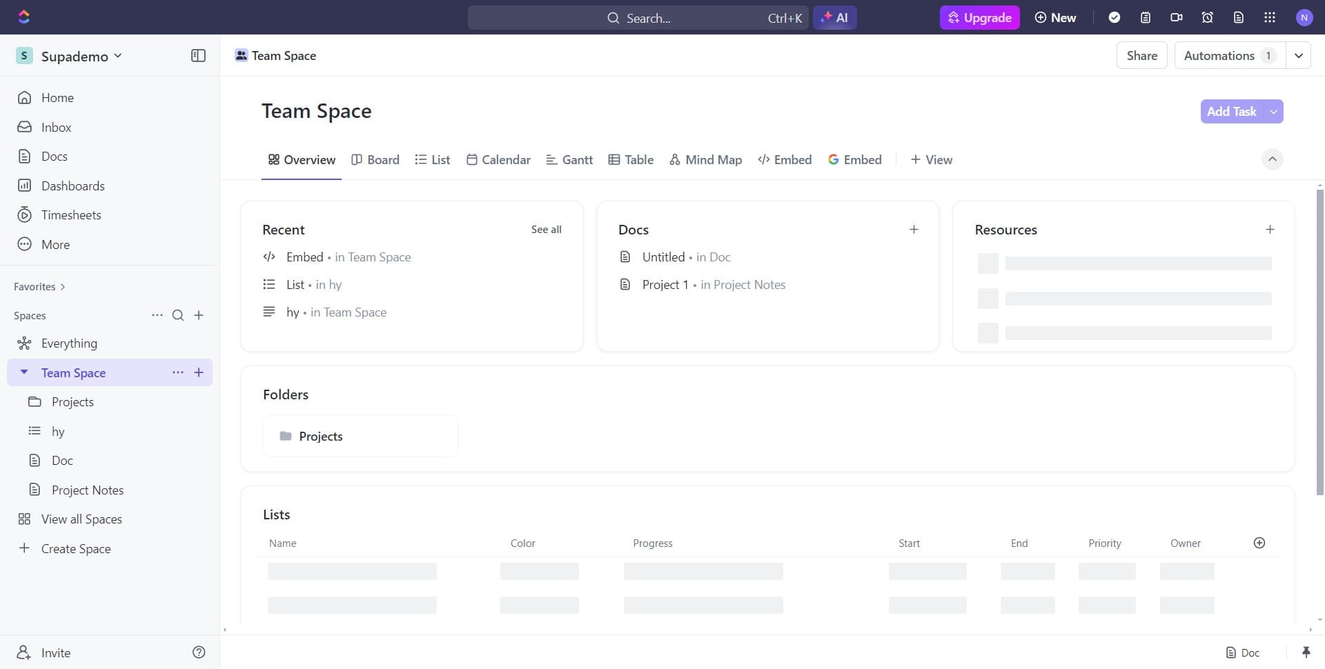 Access the settings menu