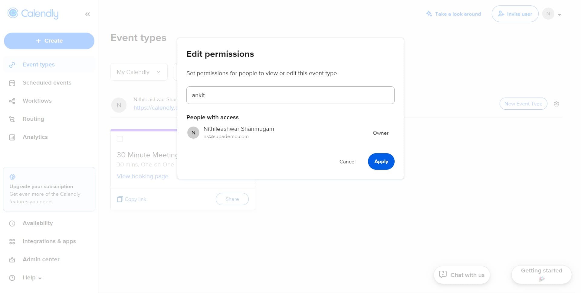Apply the permission changes