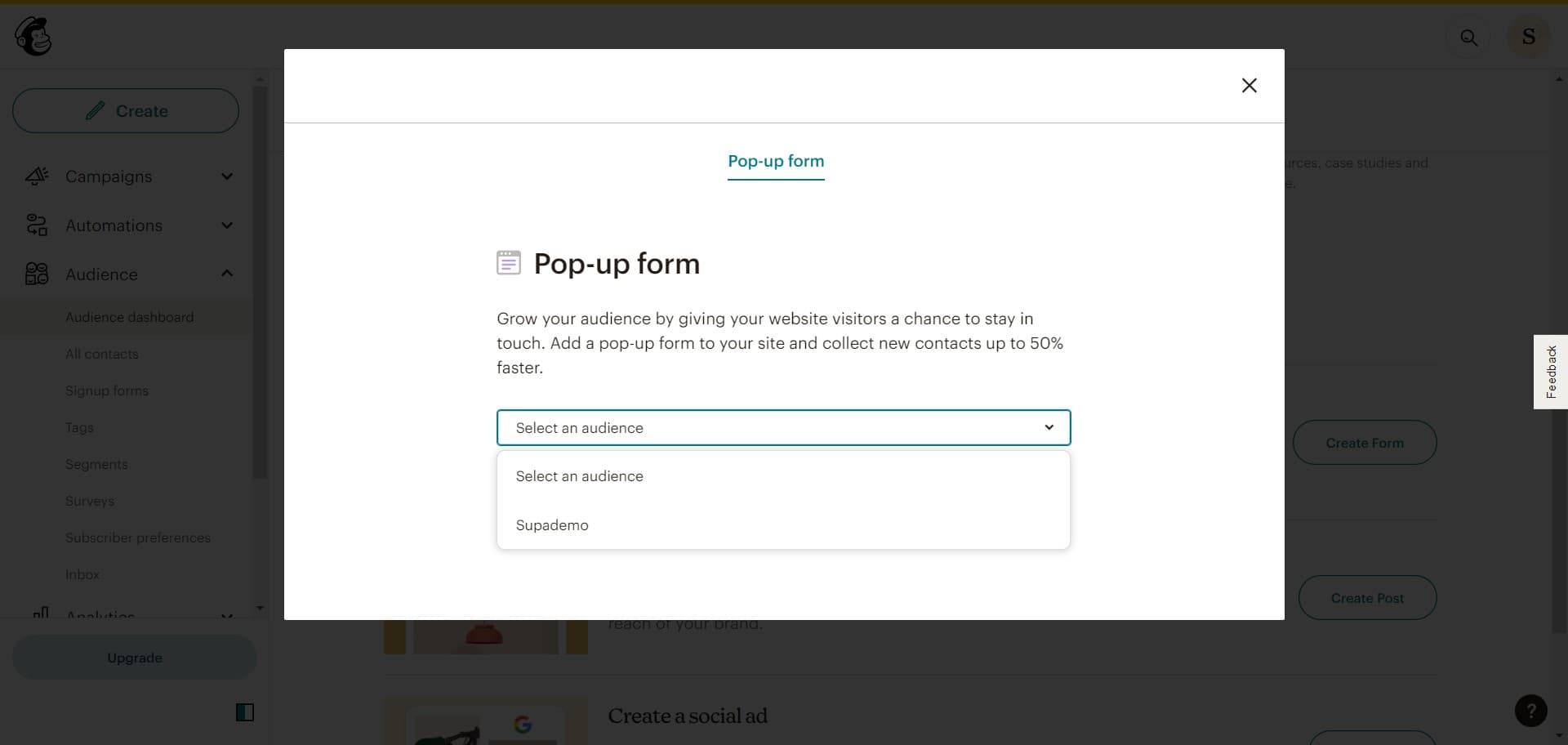 Select your target audience