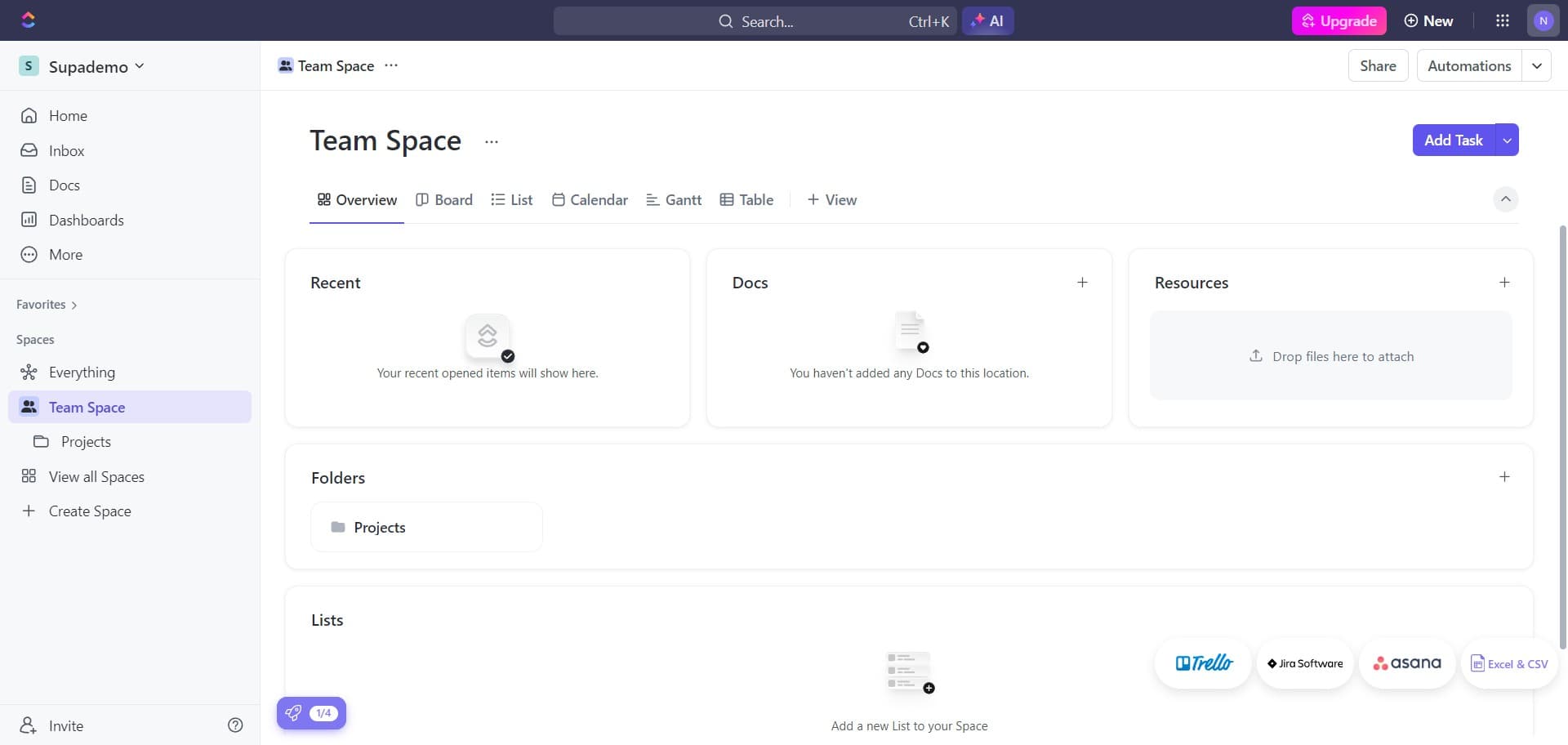 Open the command menu