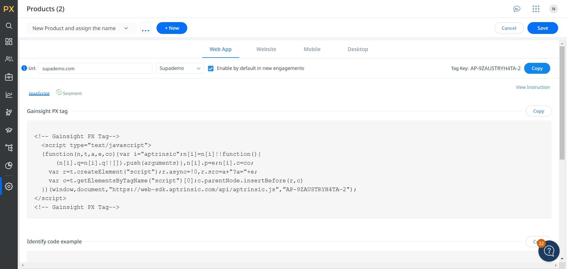 Choose or enter the tag name