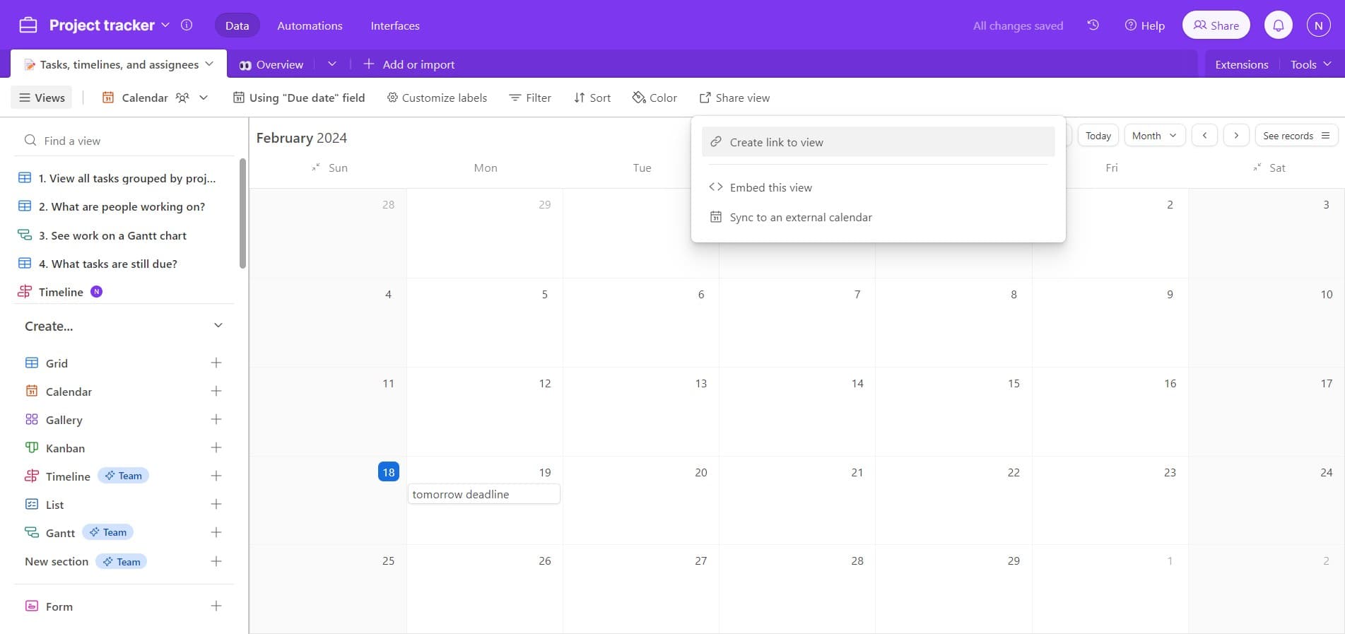 Generate Shareable Link