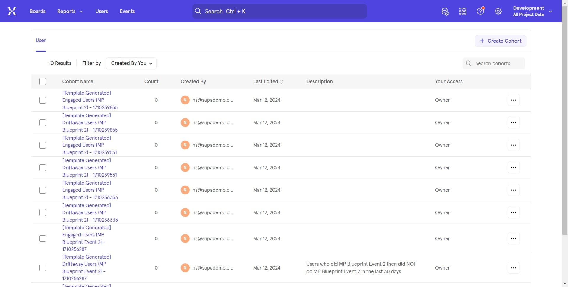 Define your cohort criteria