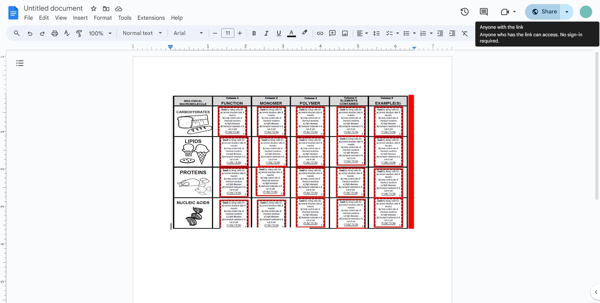Open the sharing menu