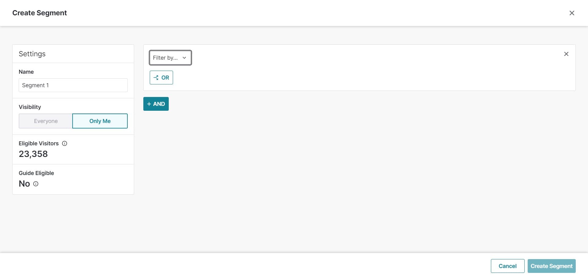 Select your first criteria