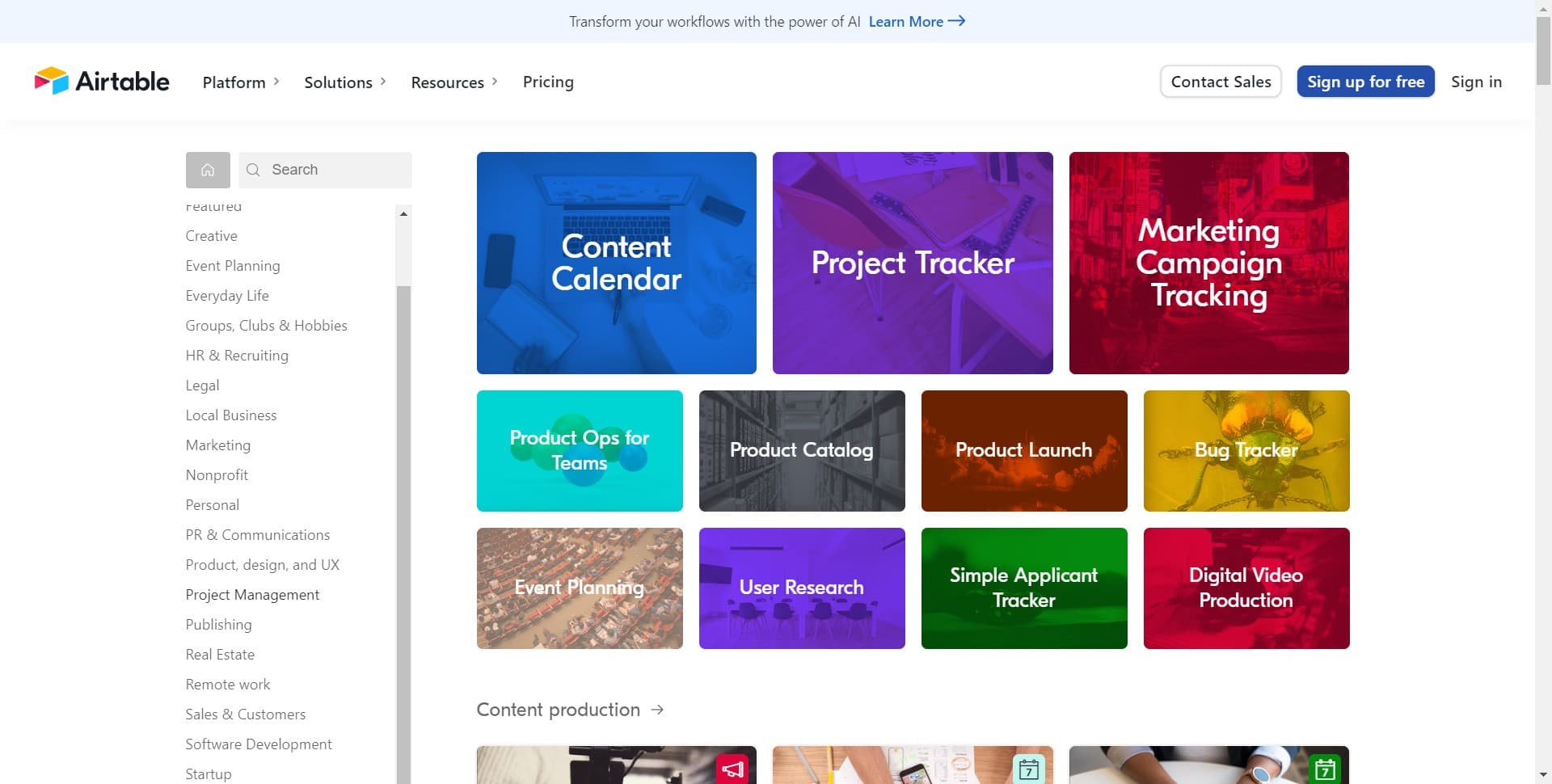 Click on Project Management