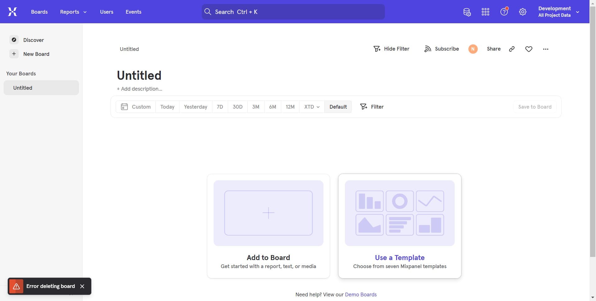 Navigate to your board