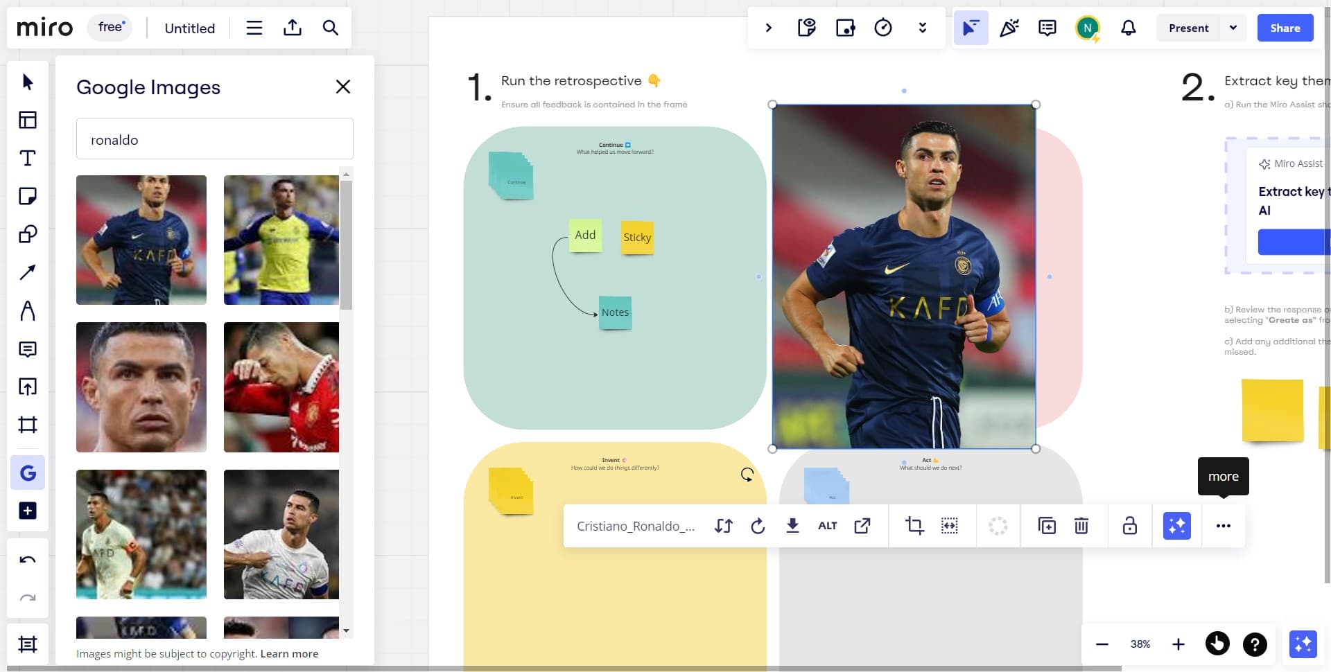 Upload the image to your board