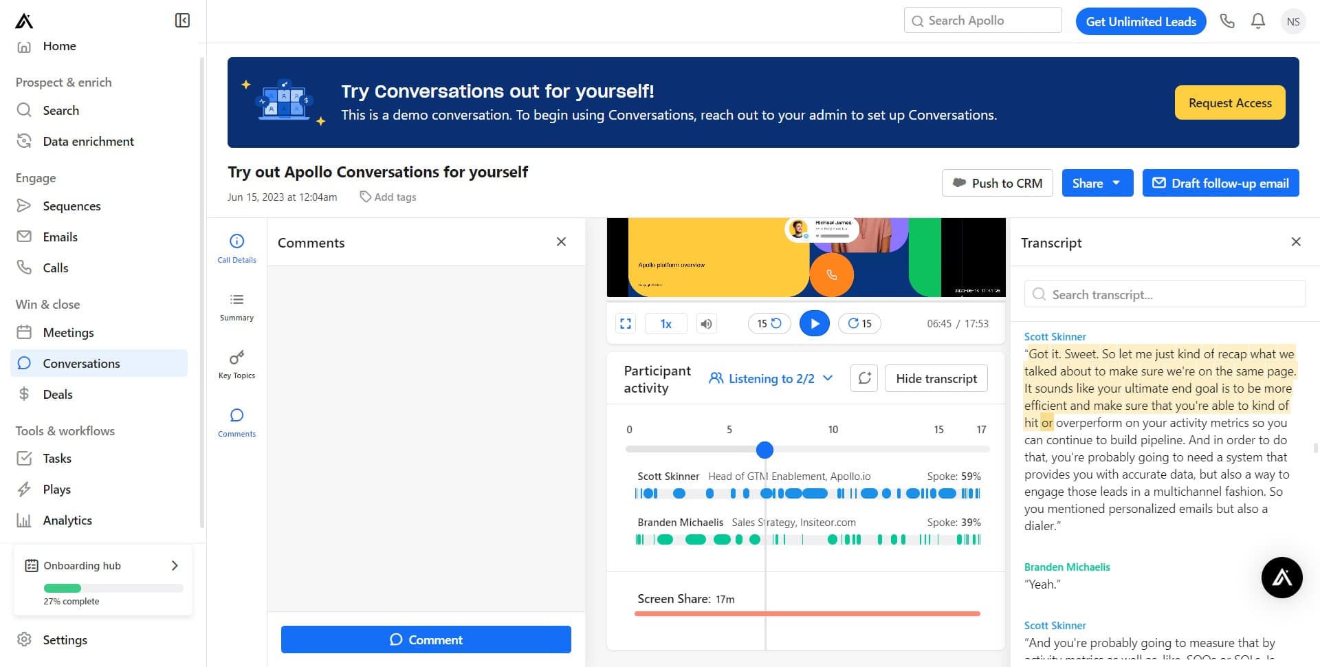 Prepare for team sharing