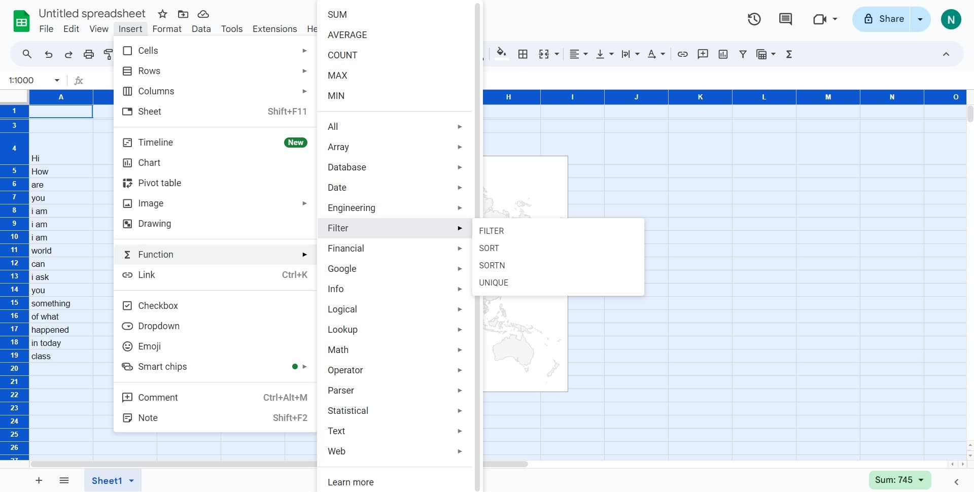 Select the Filter option