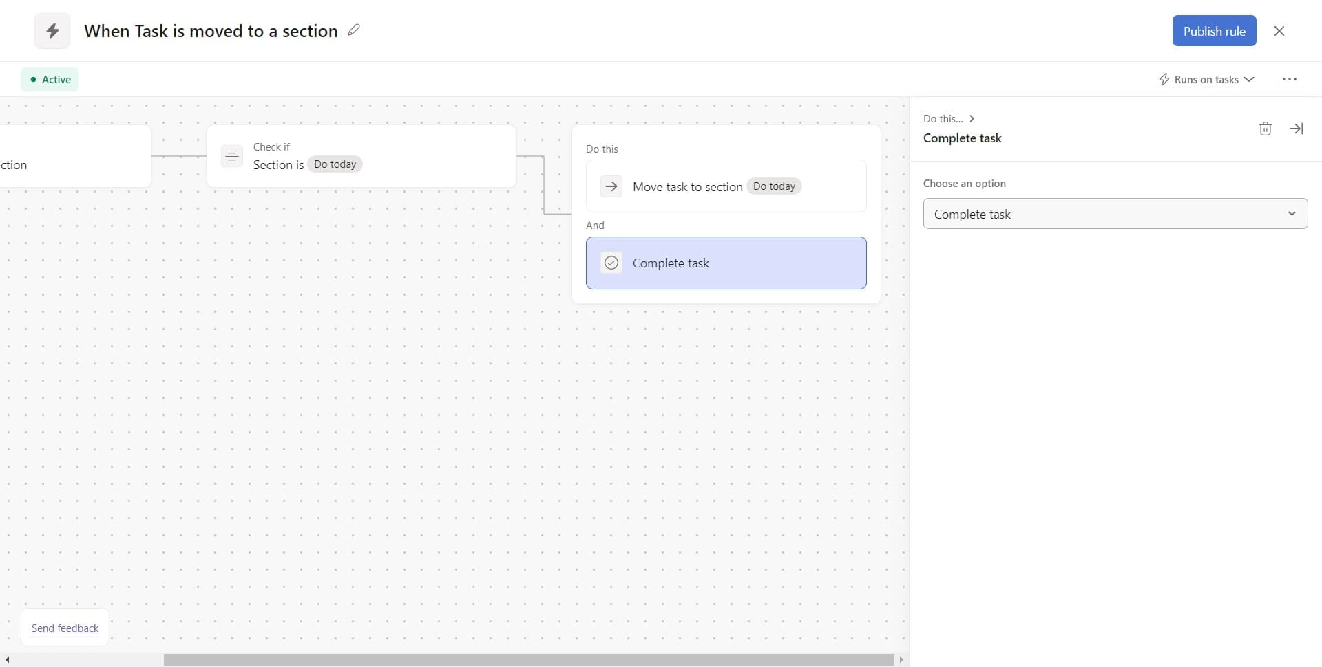 Set to complete task
