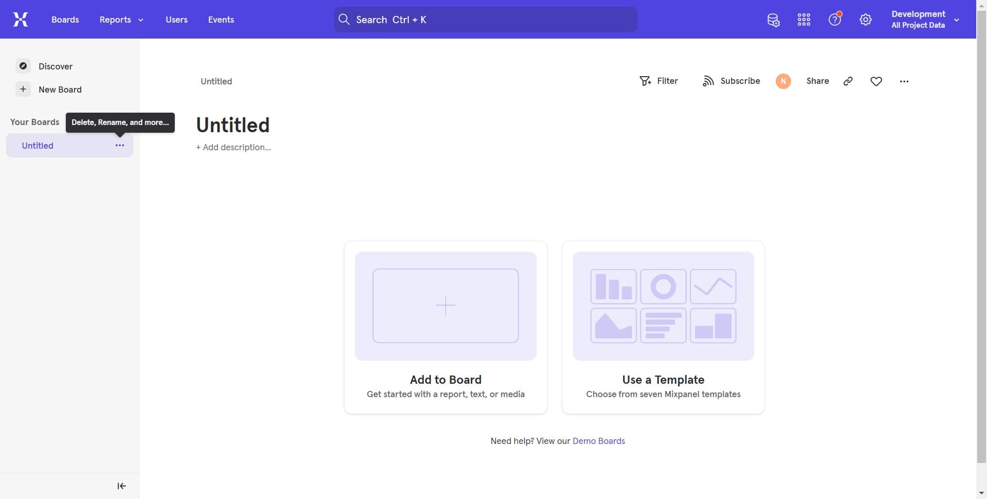 Select user management option