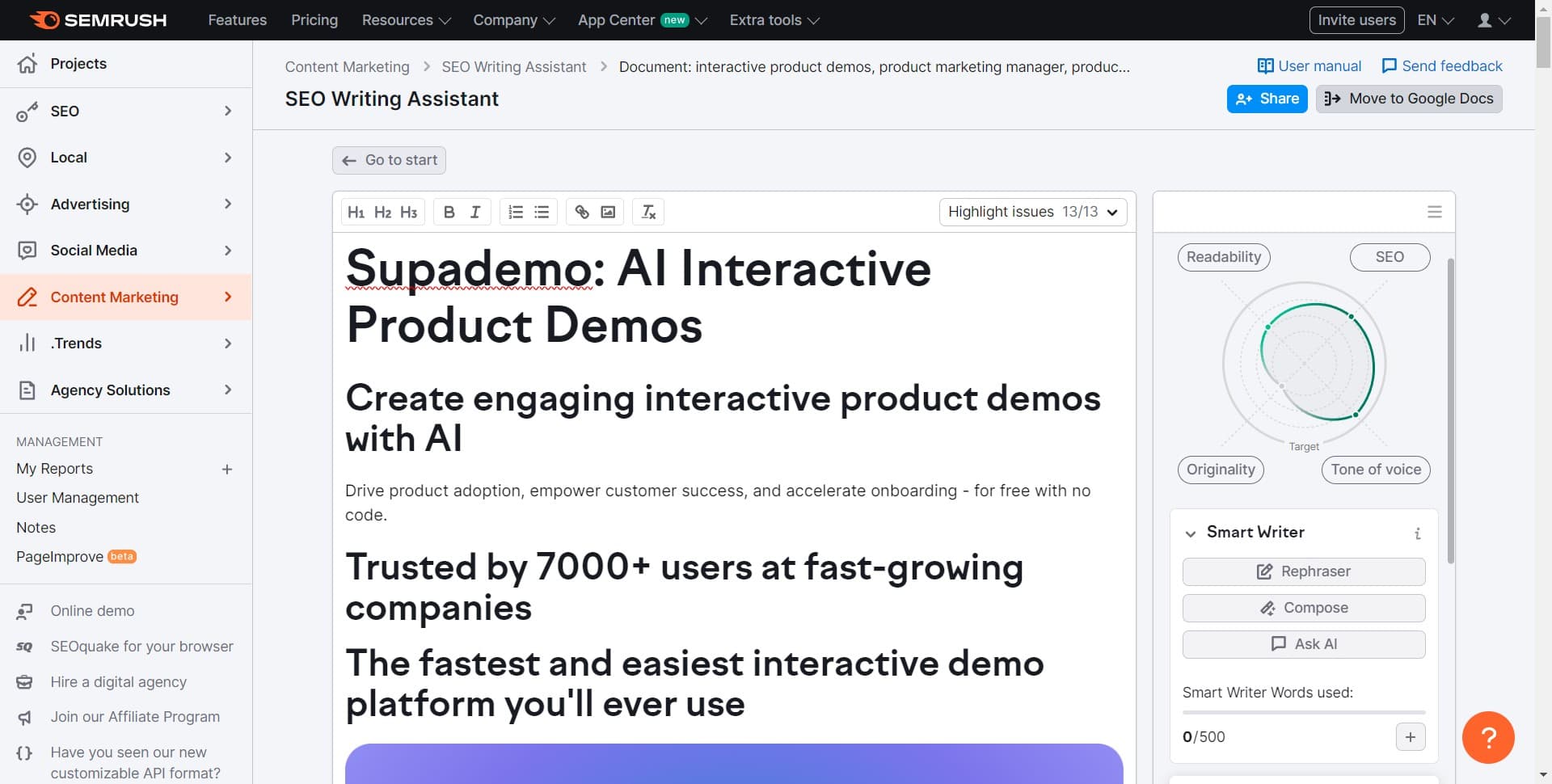 Export to Google Docs