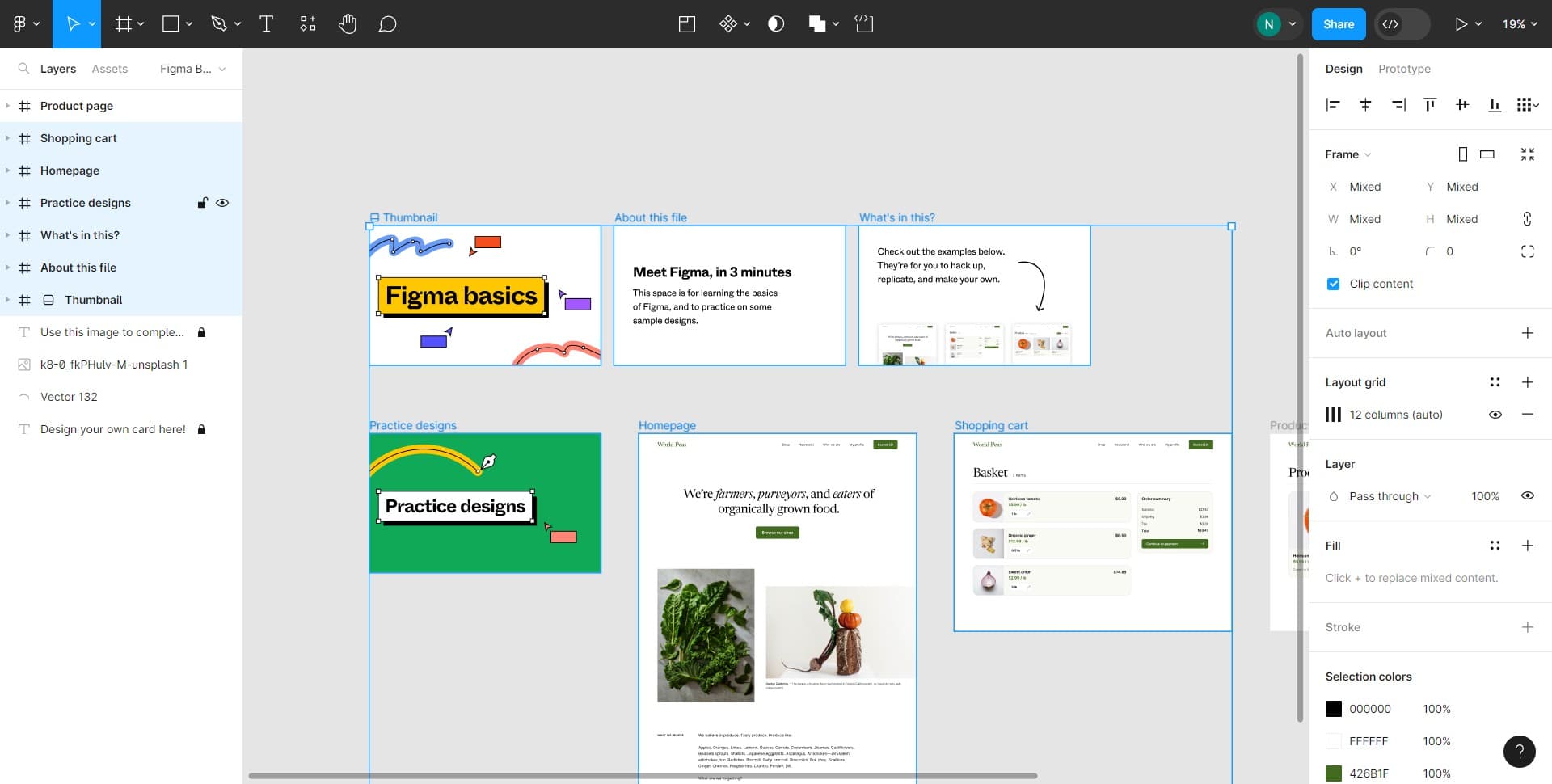 Navigate to practice designs
