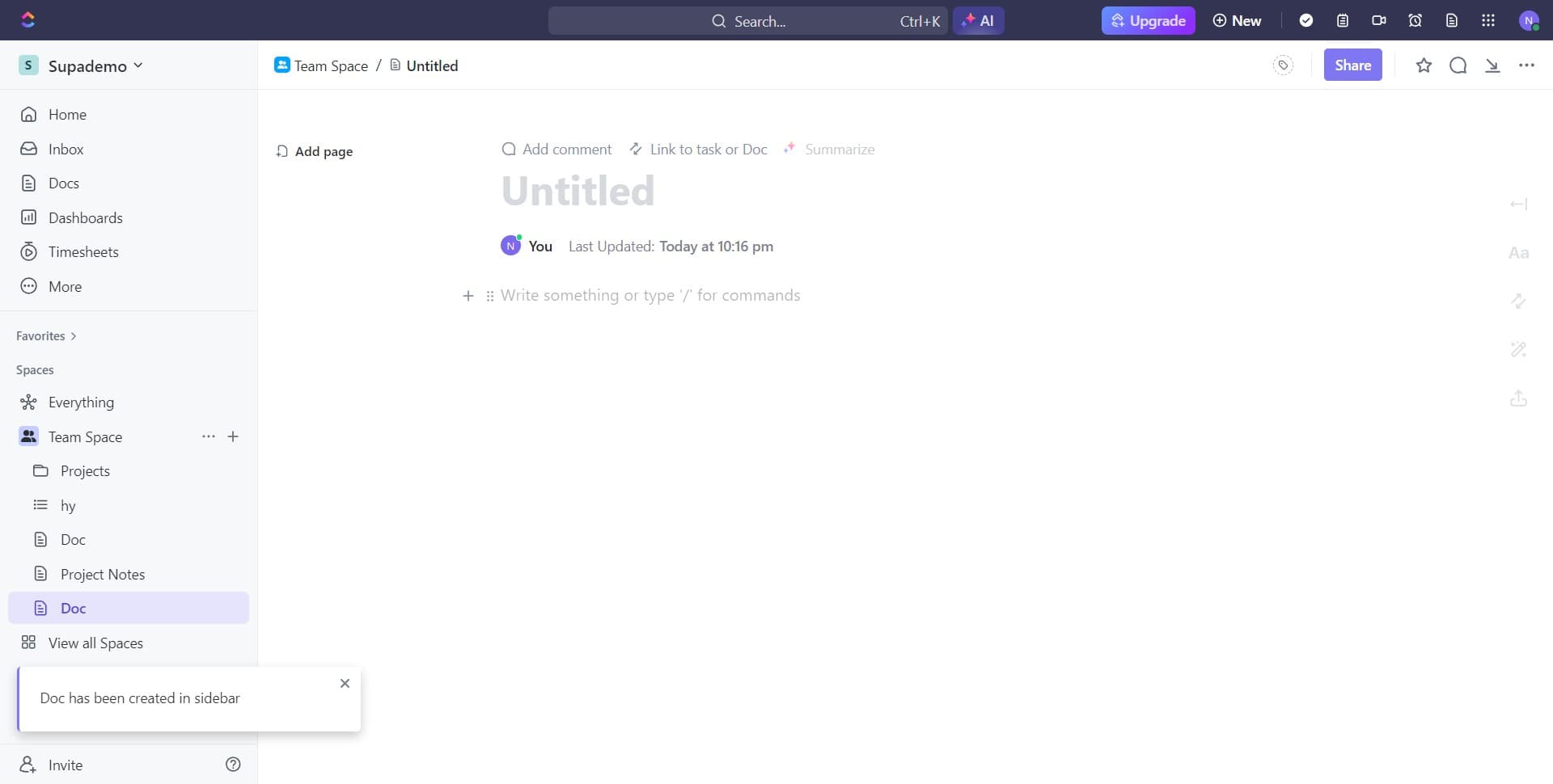 Open the document editor