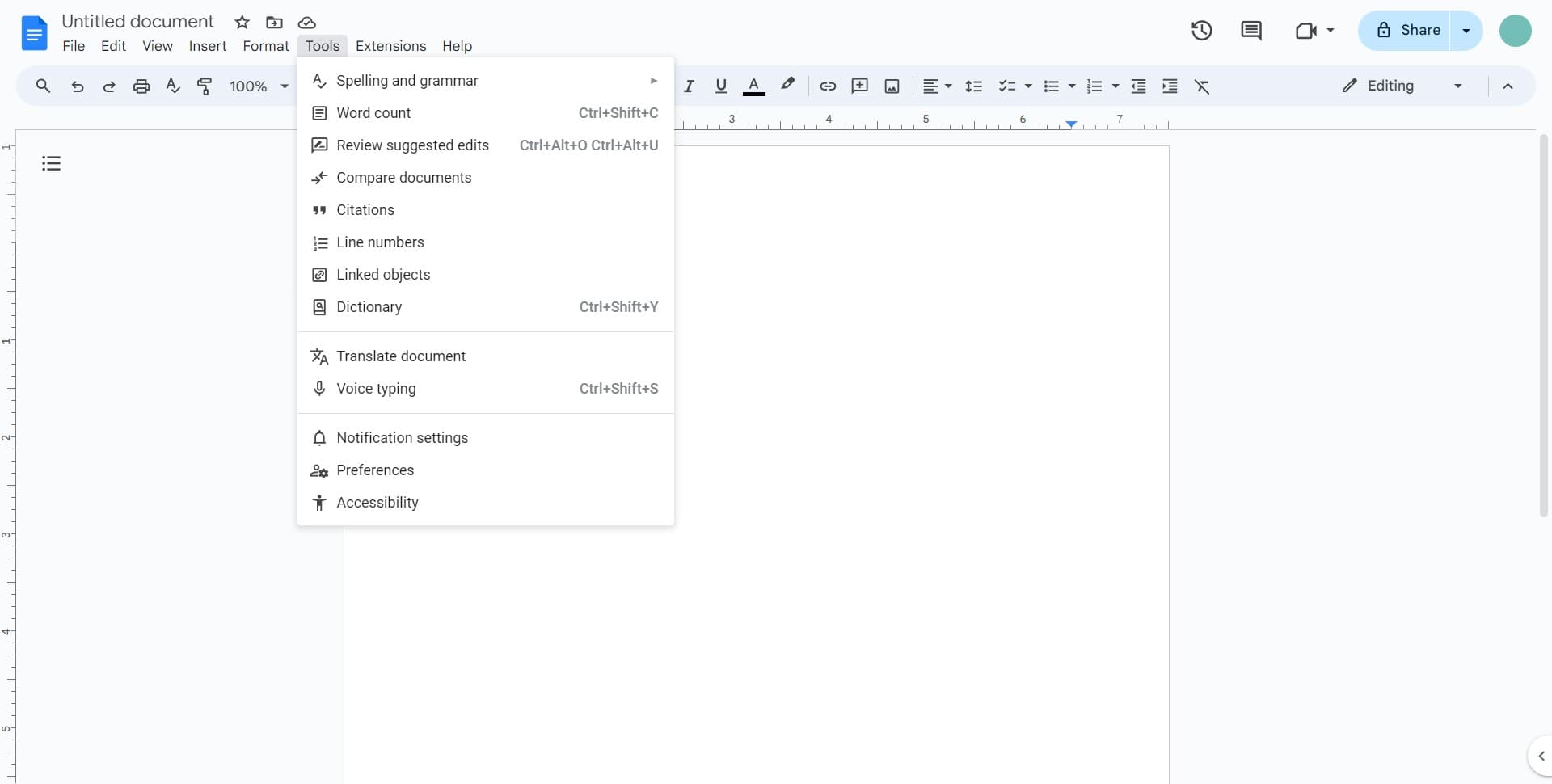 Click on the Tools menu