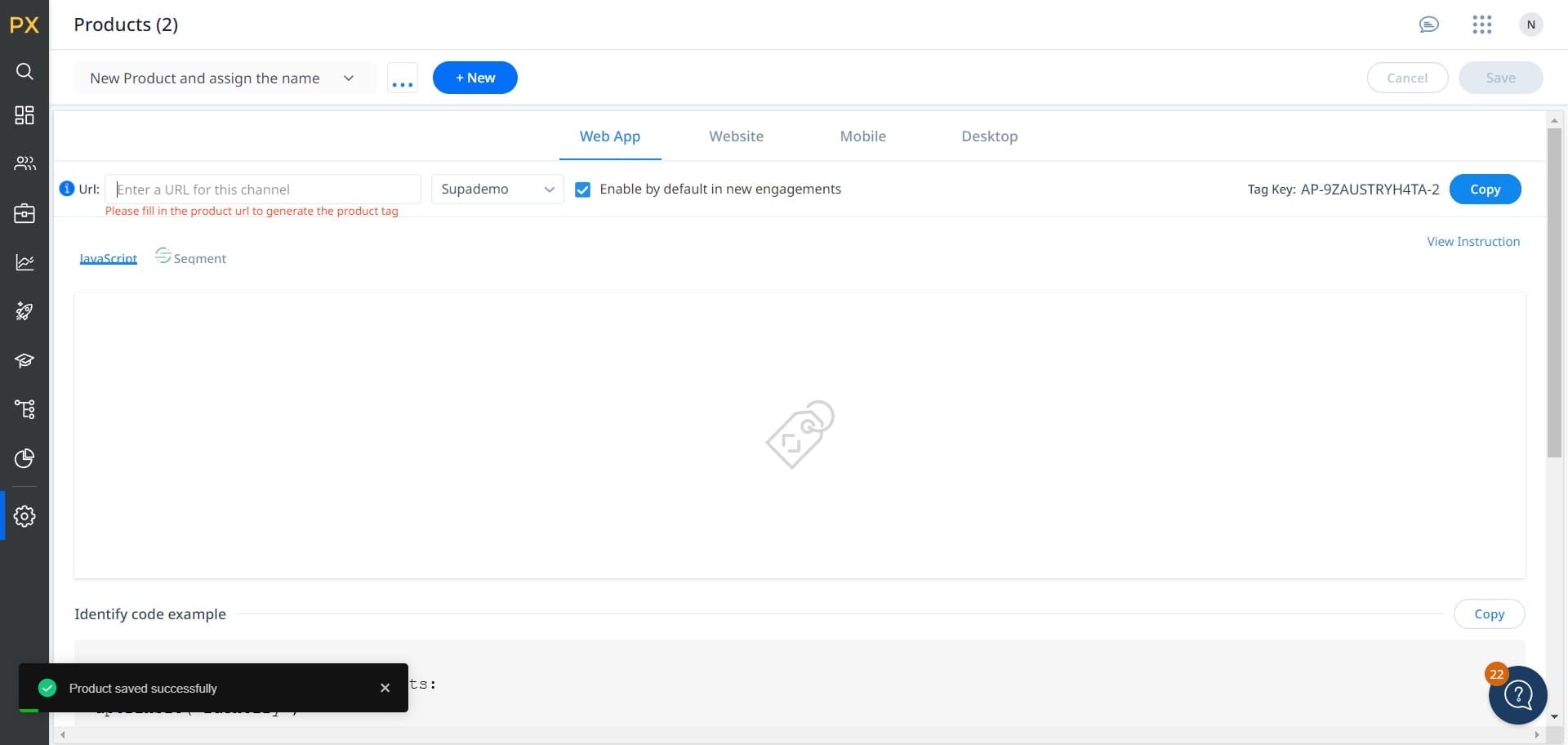 Select the tag field