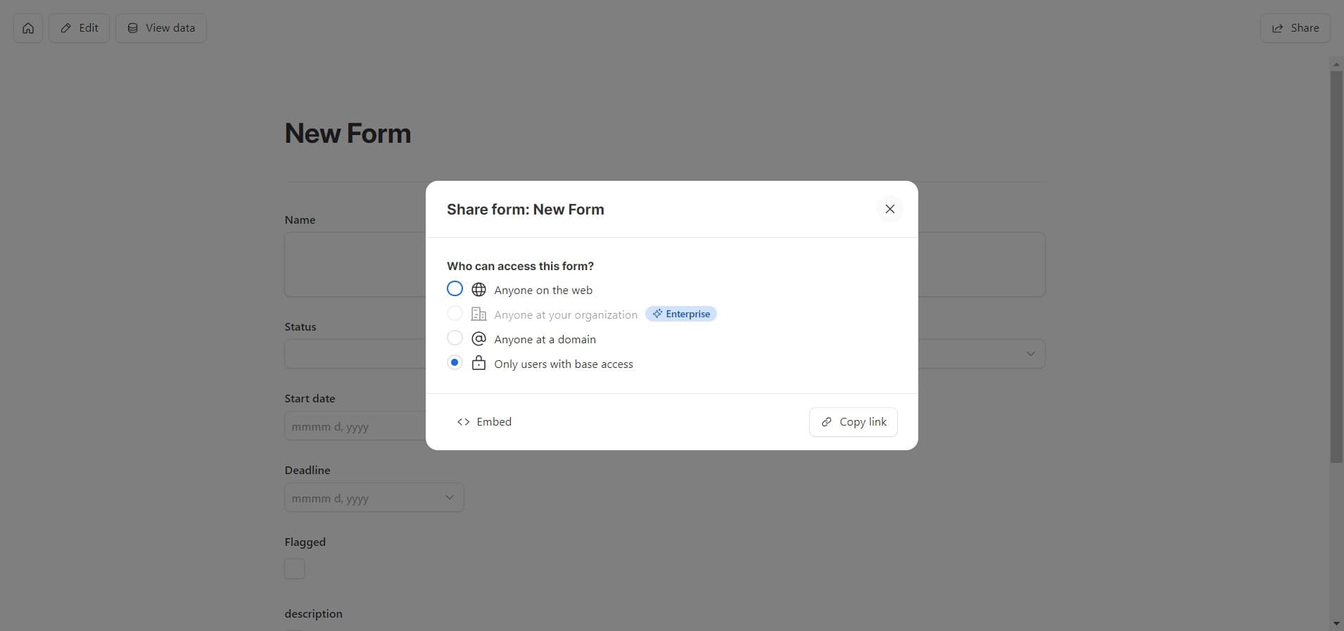Review published form