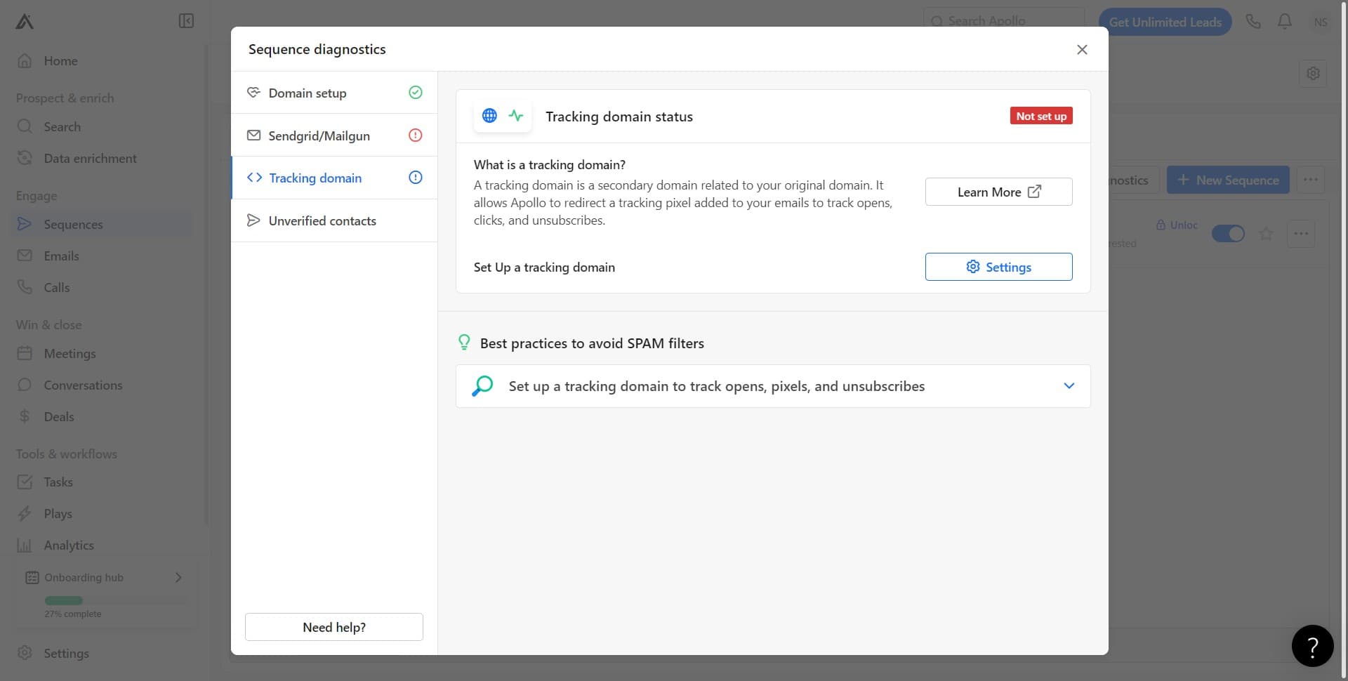 Review Domain Settings