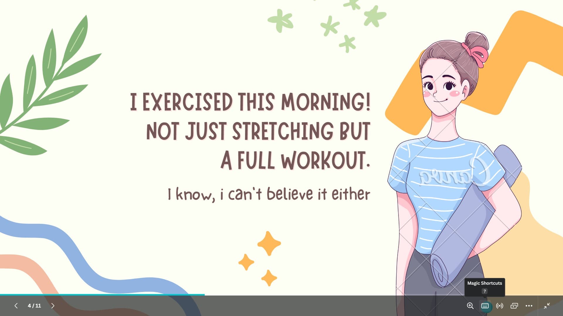 Access additional presentation features