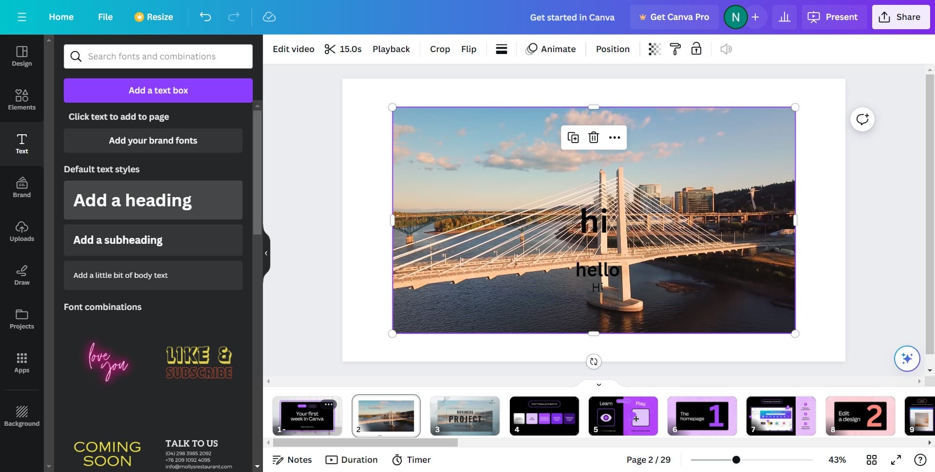 Insert another heading