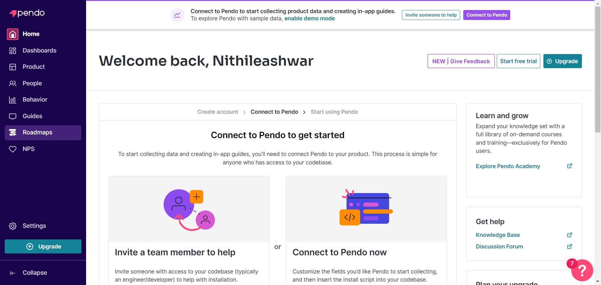 Navigate to Roadmaps