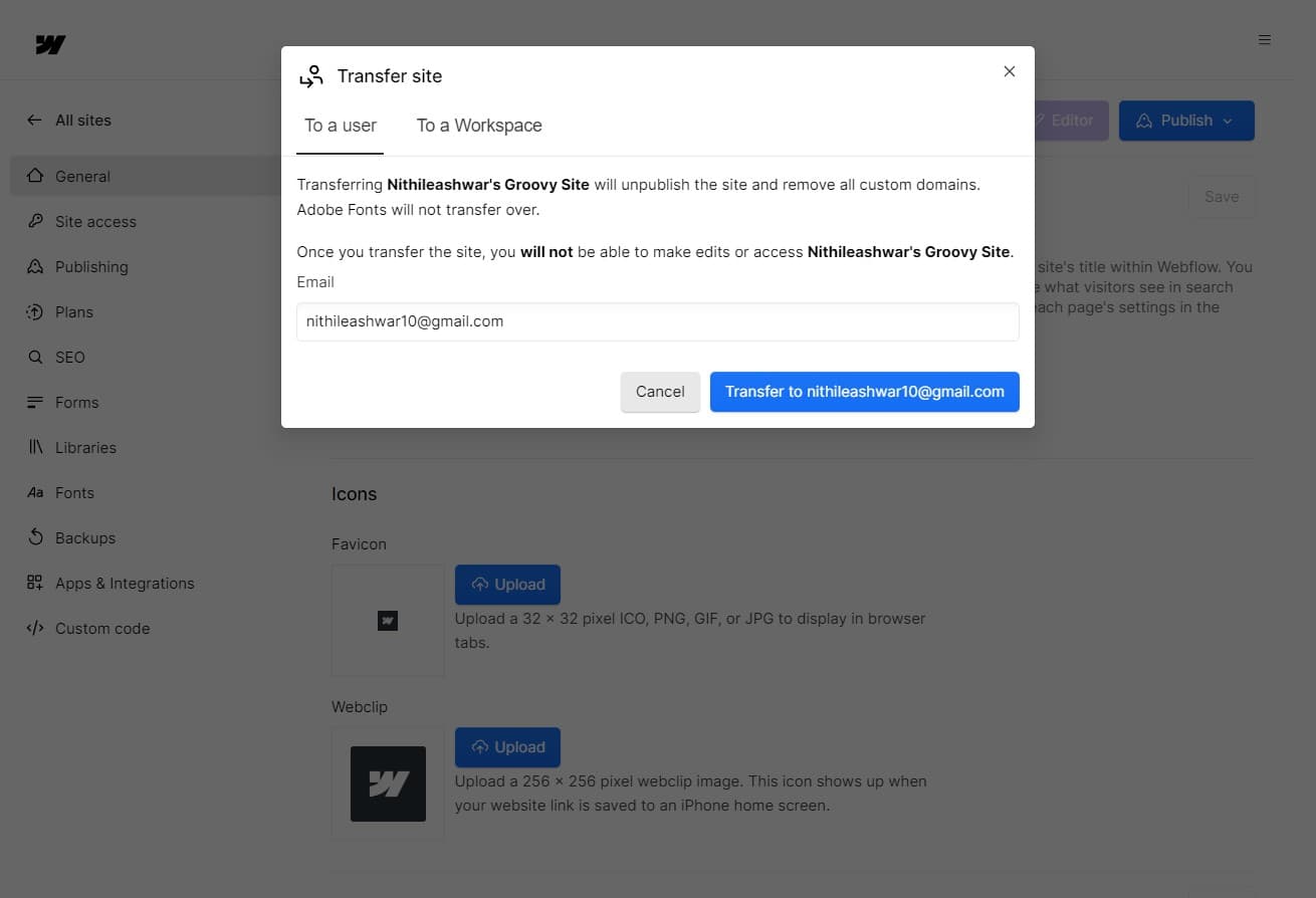 Select Transfer Option