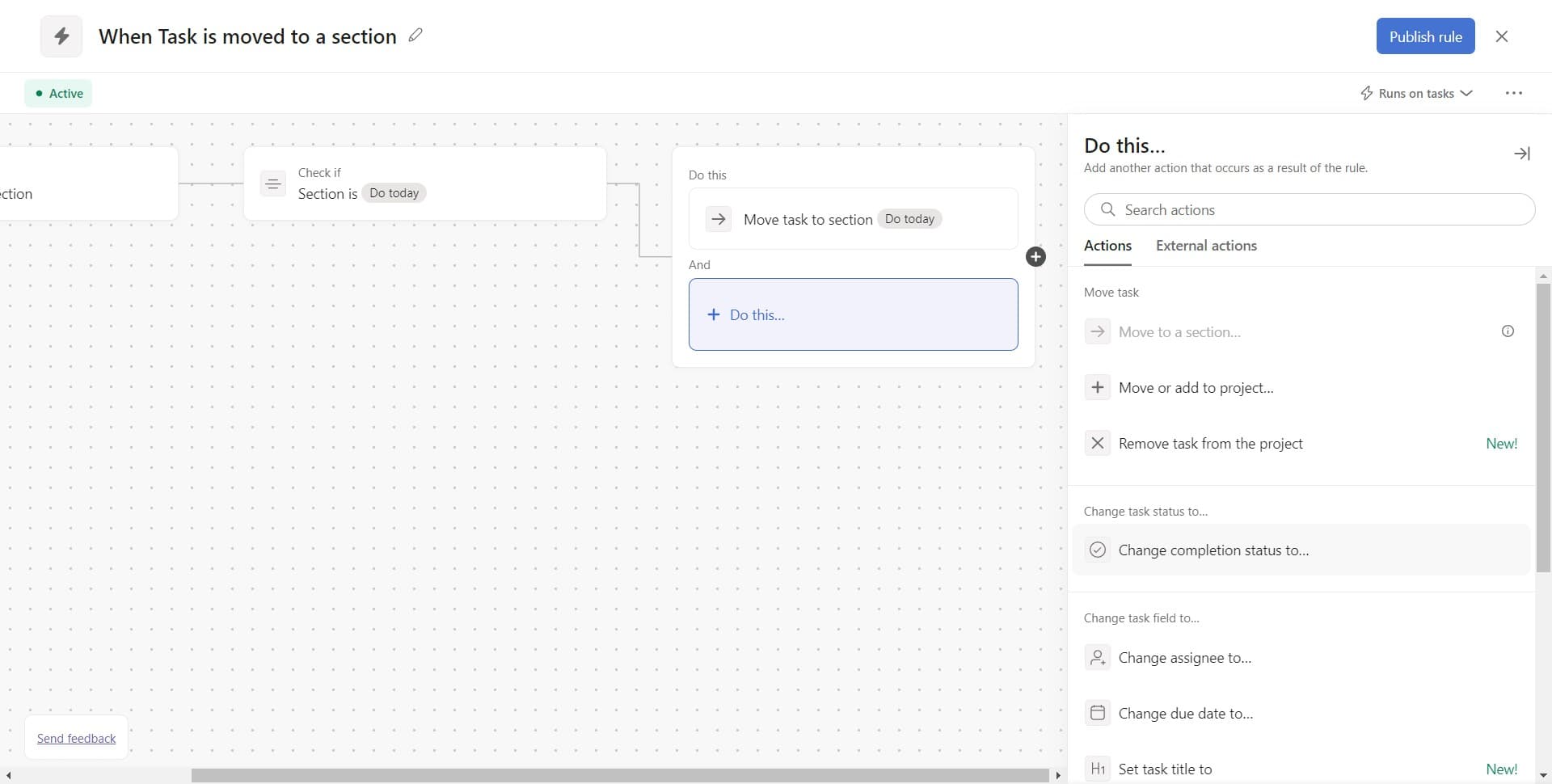 Change completion status