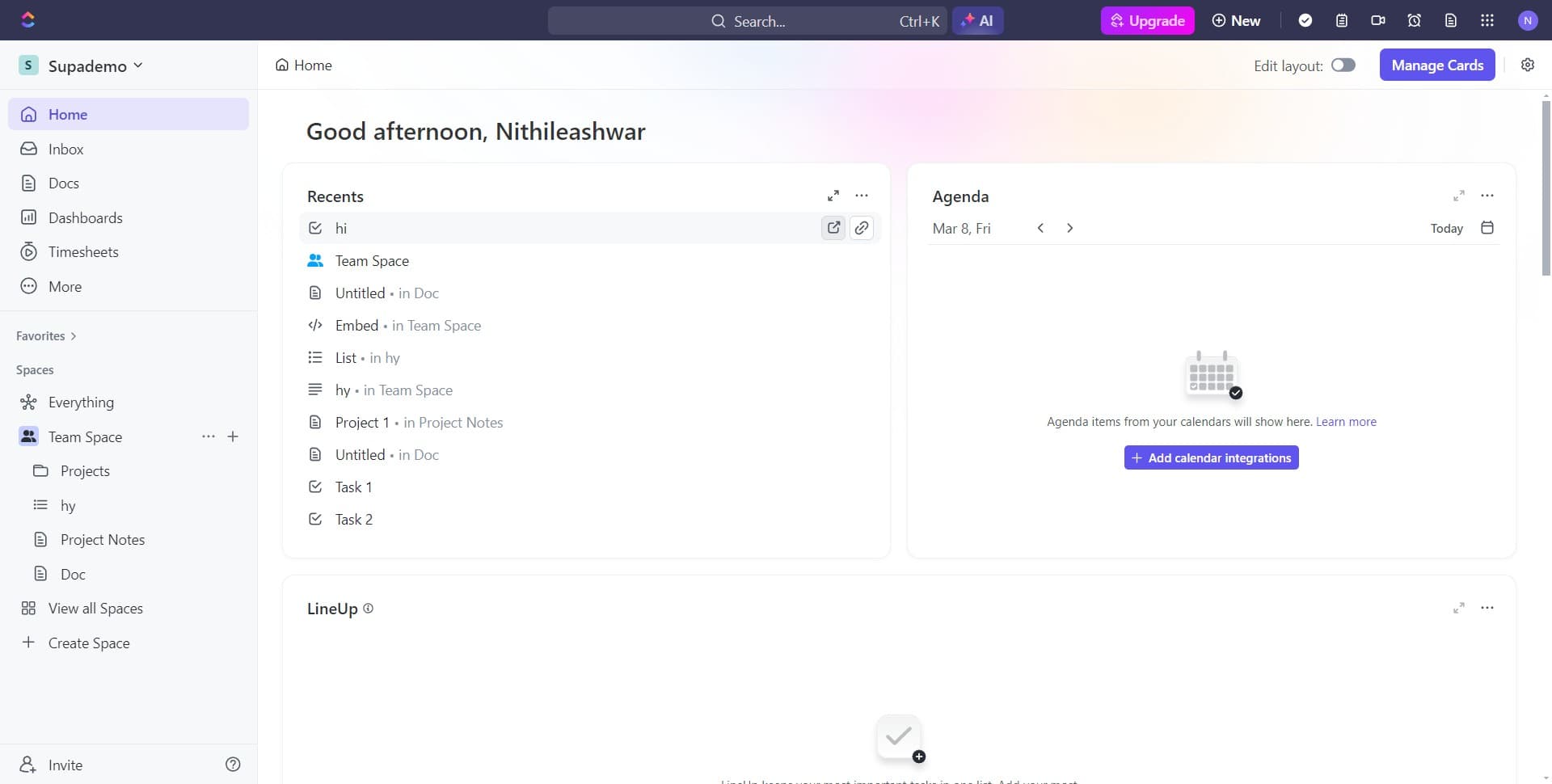 Navigate to document upload area