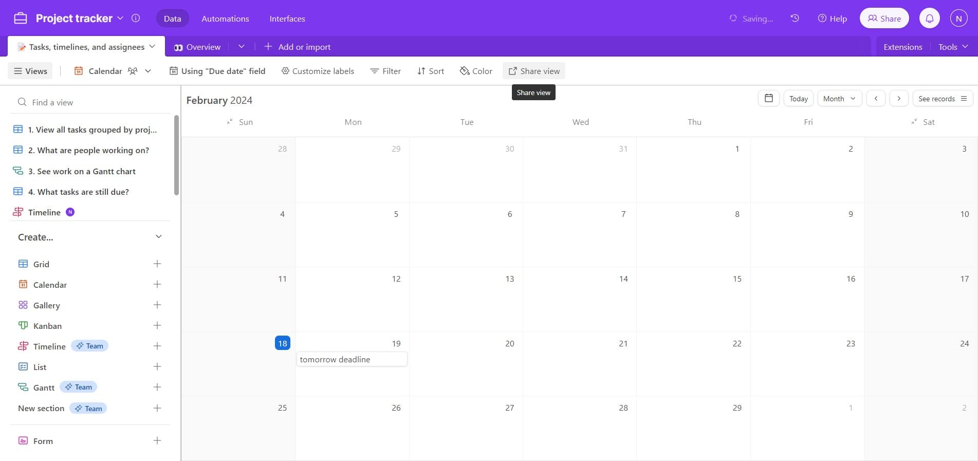 Access Share Options