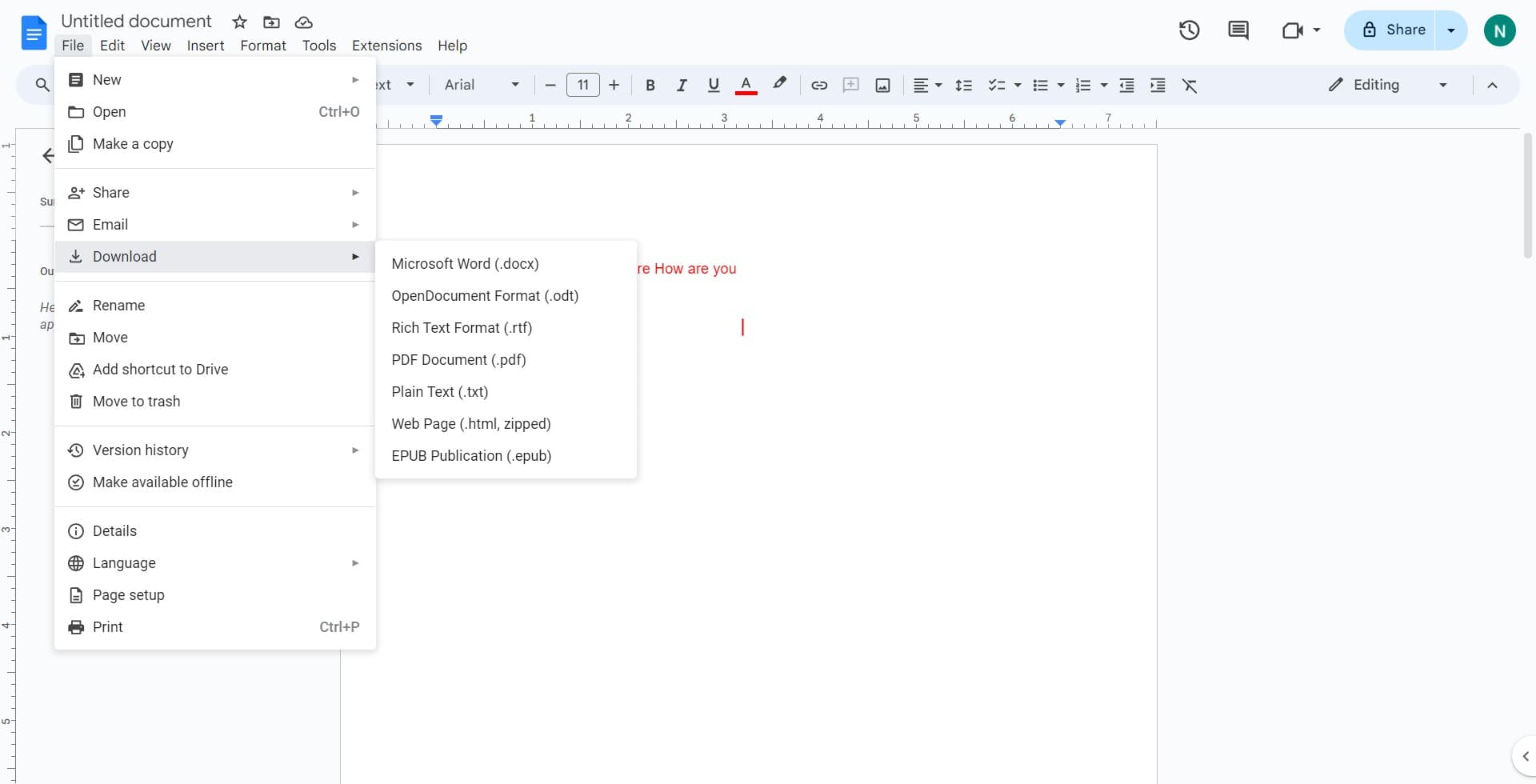Click on Download option