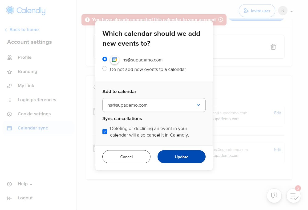 Upload and finalize settings