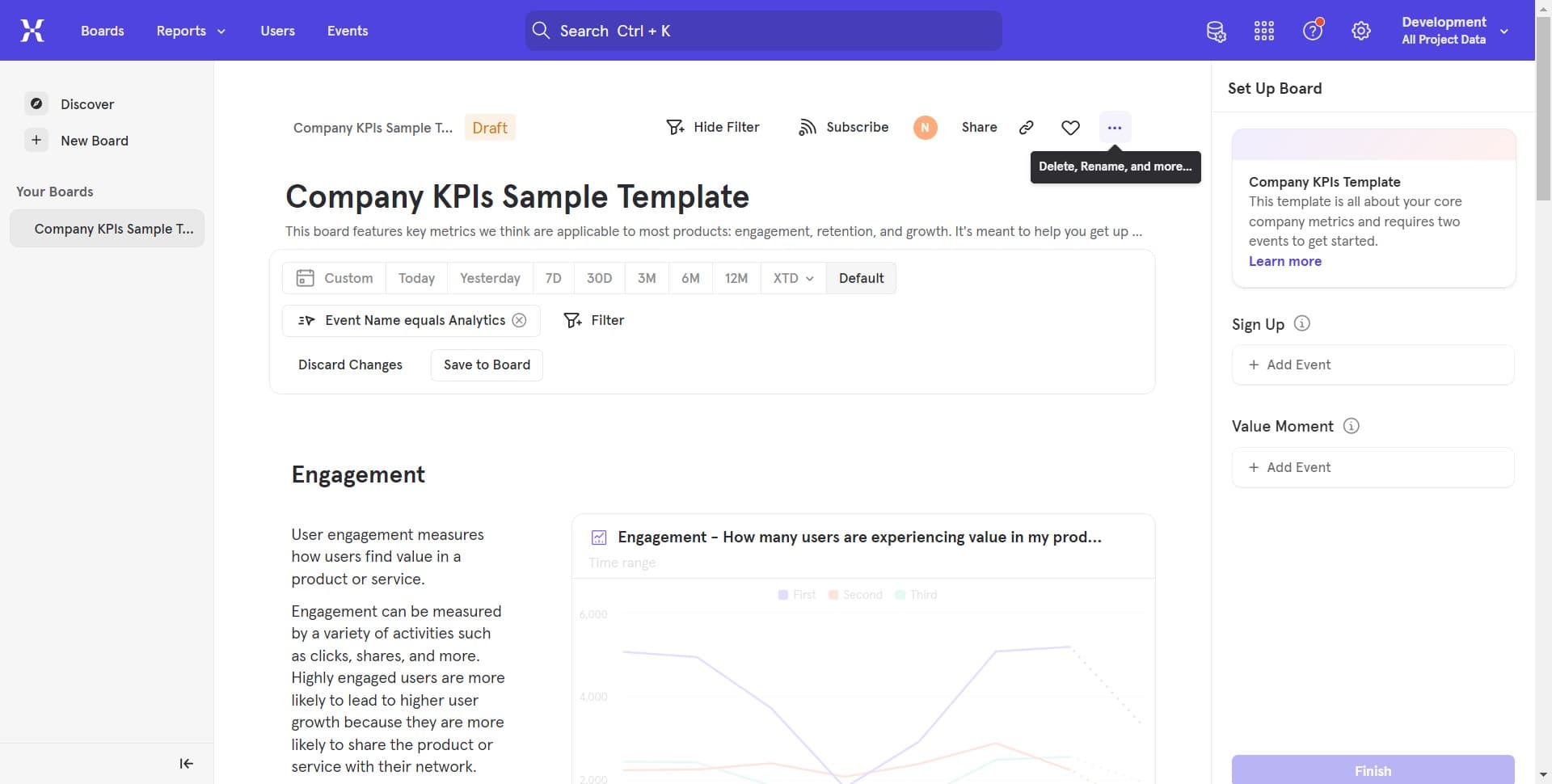 Navigate to export options