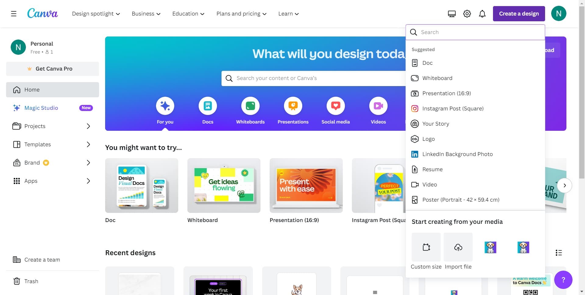 Select Your Design Dimensions