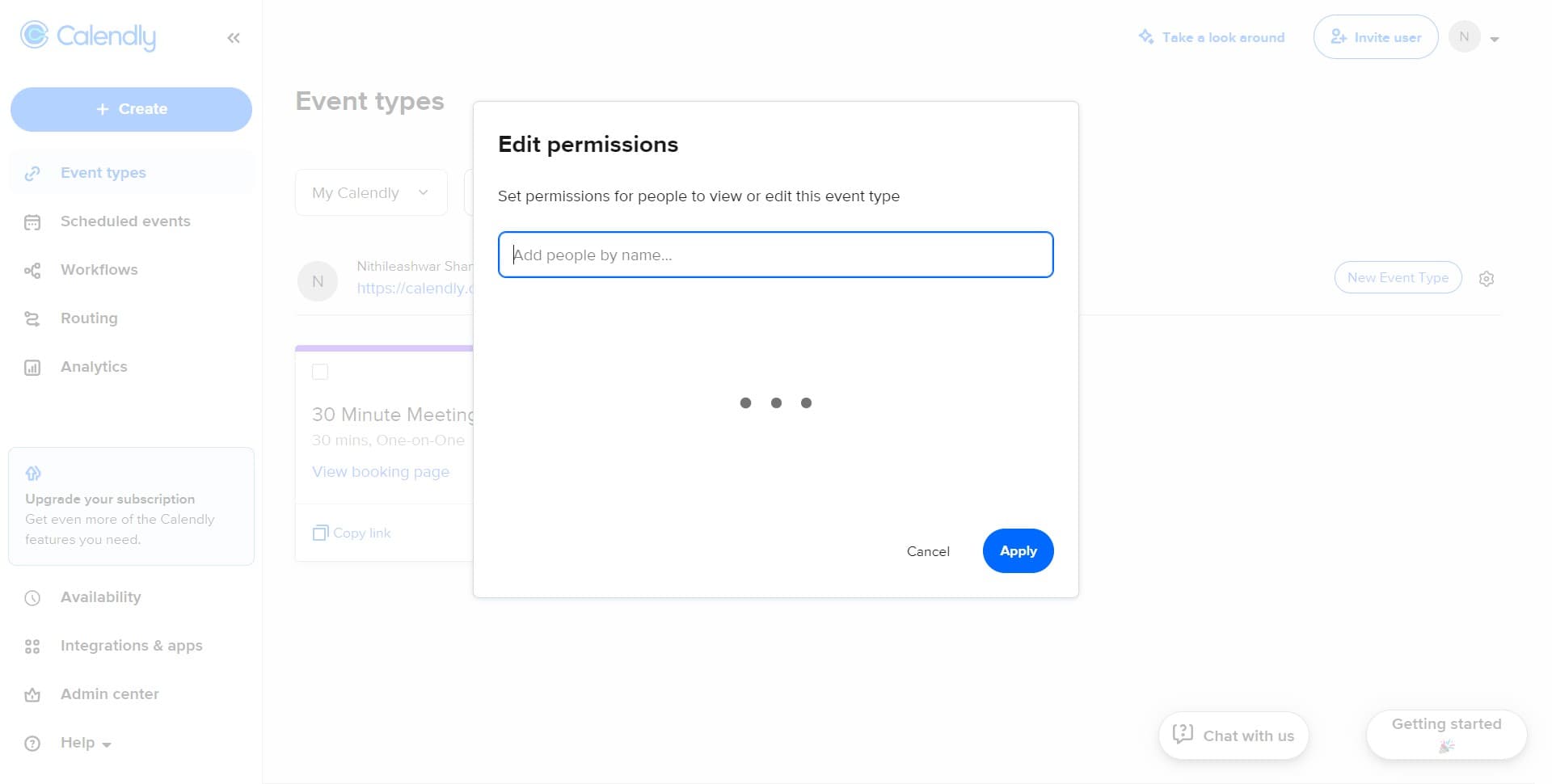 Configure the access settings