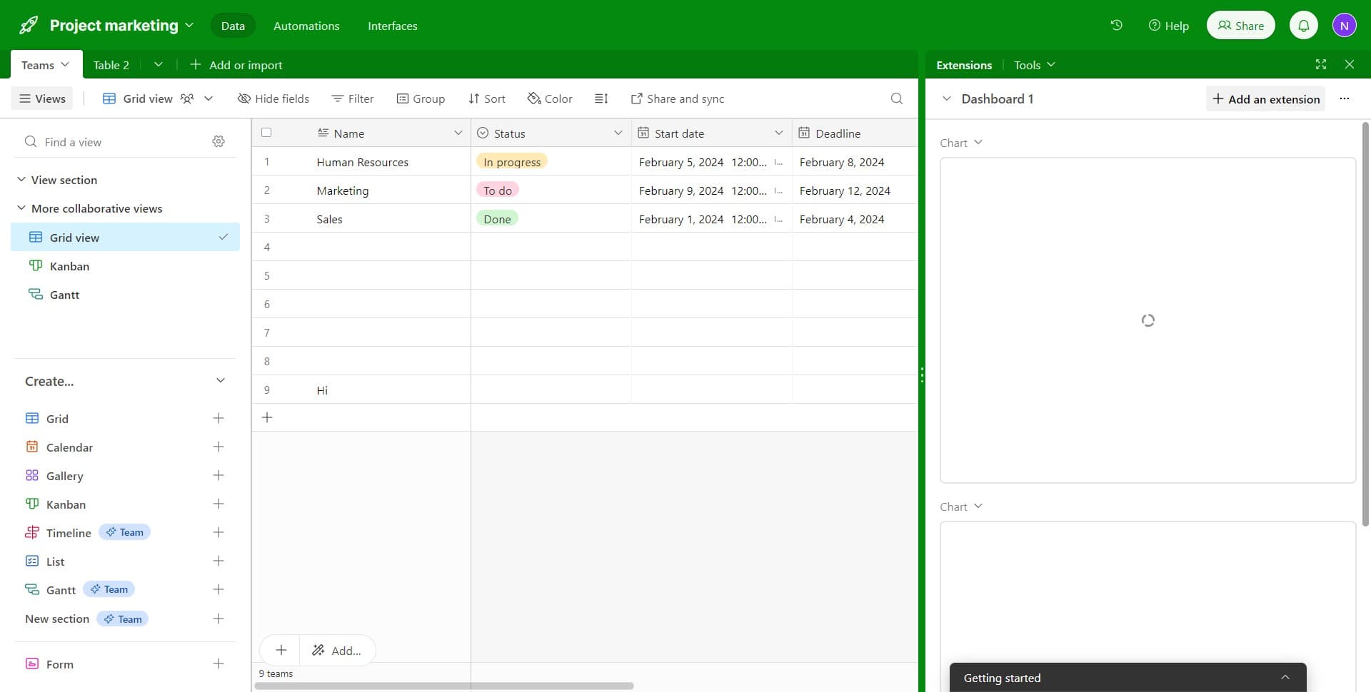 Select Add an extension