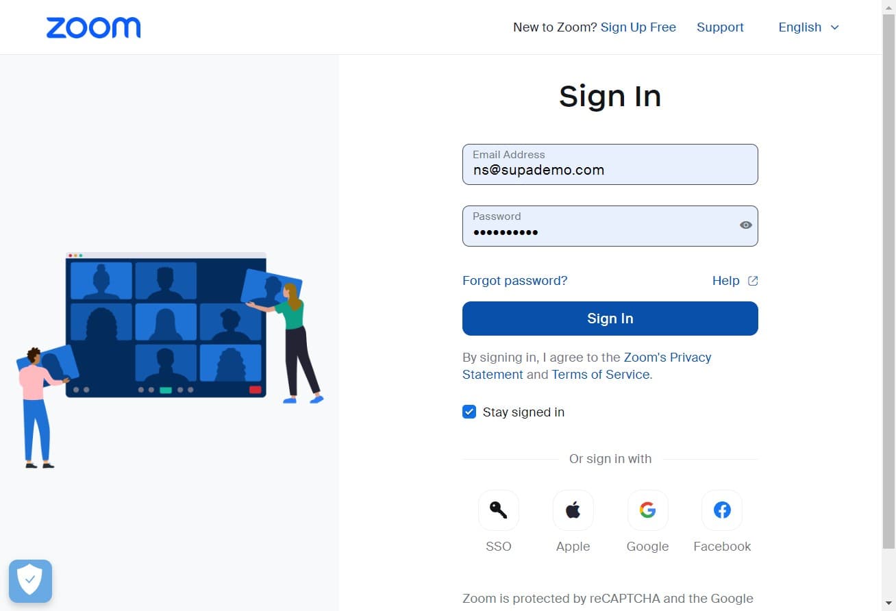 Sign in to your Zoom account