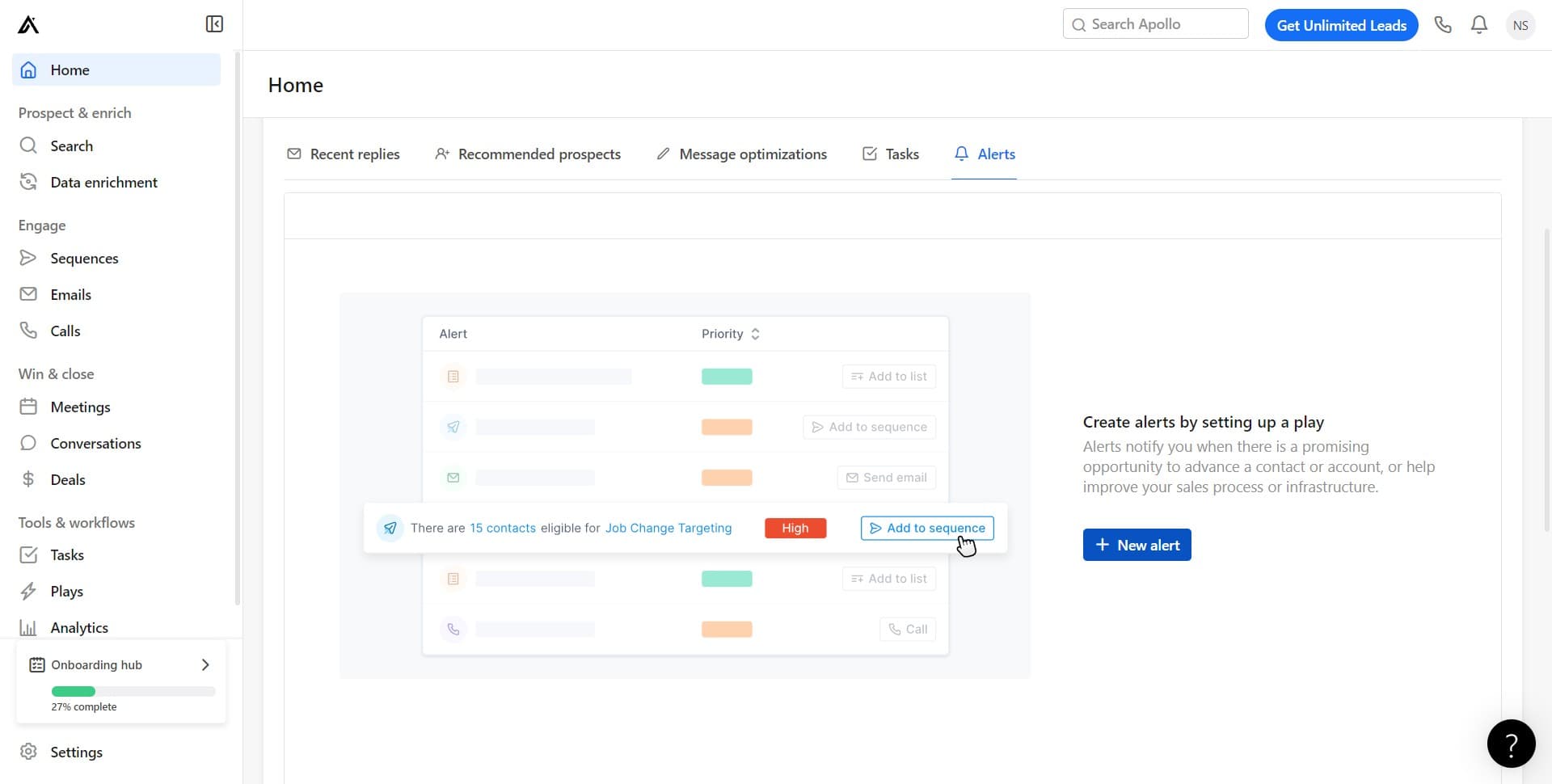 Initiate a new alert