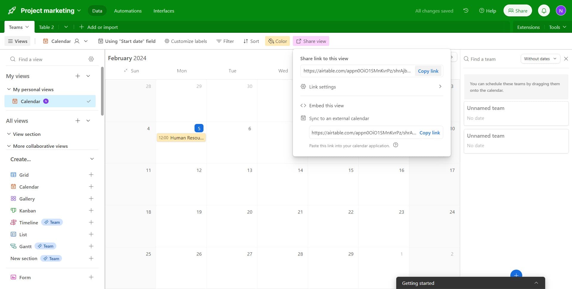 Copy and distribute the link