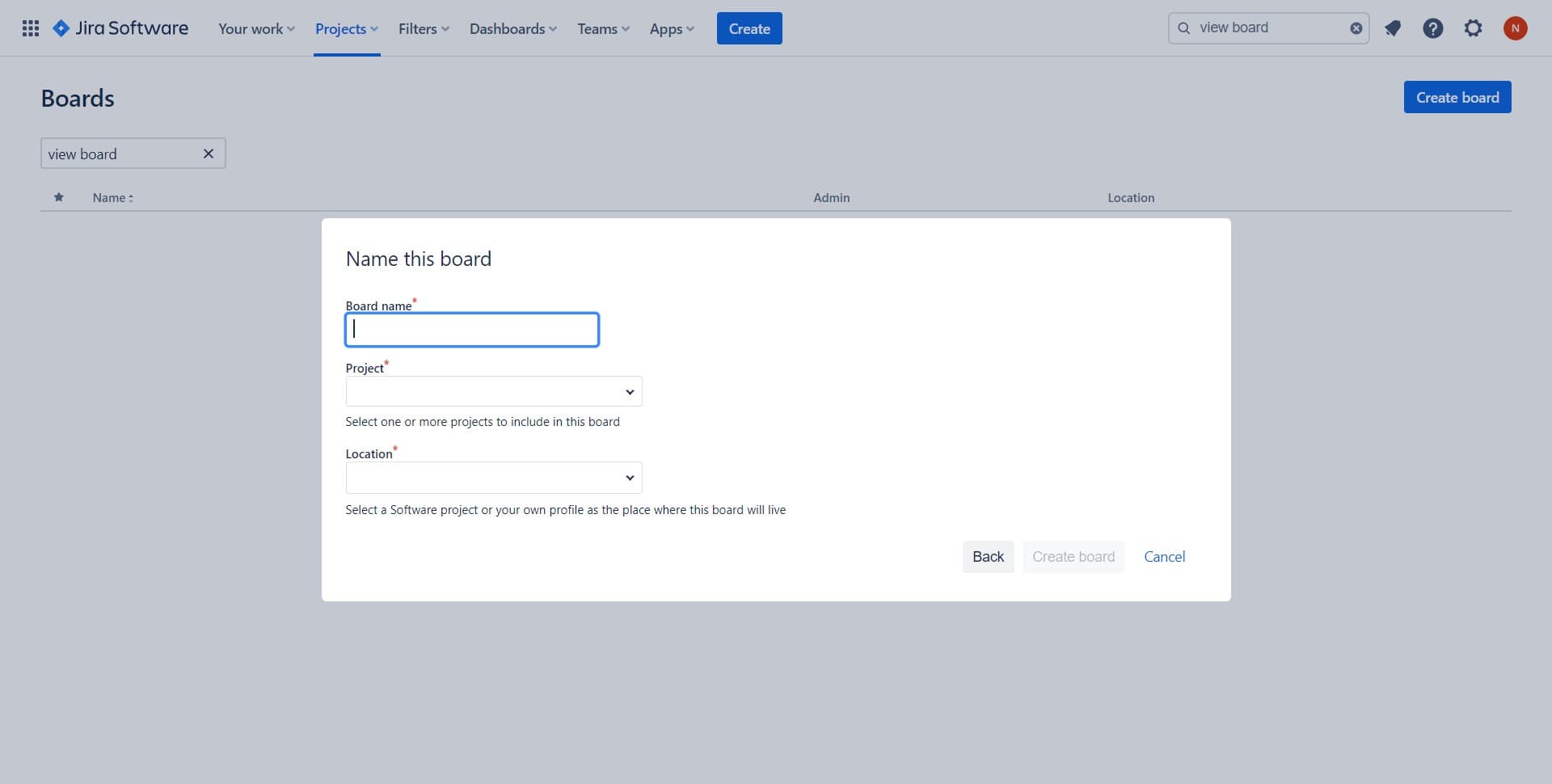 Configure board settings